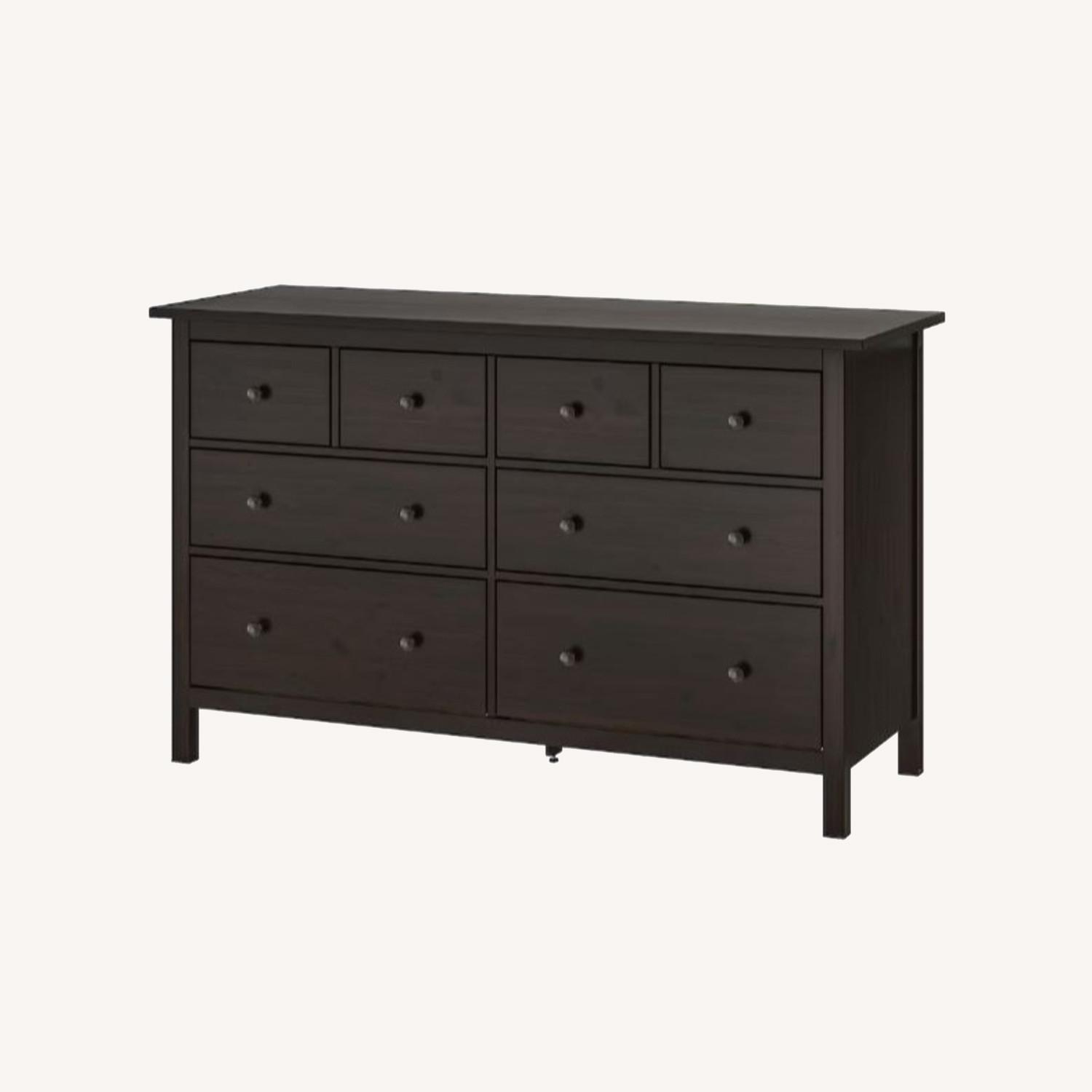 IKEA HEMNES 8-Drawer Dresser Black-Brown - image-0