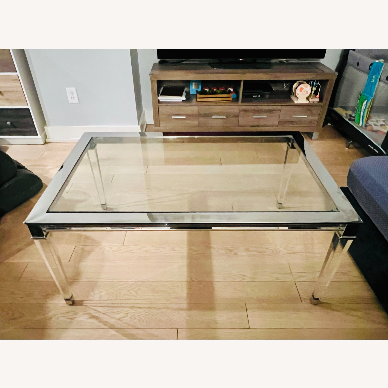 Luxe Modern Glass Coffee Table - image-2