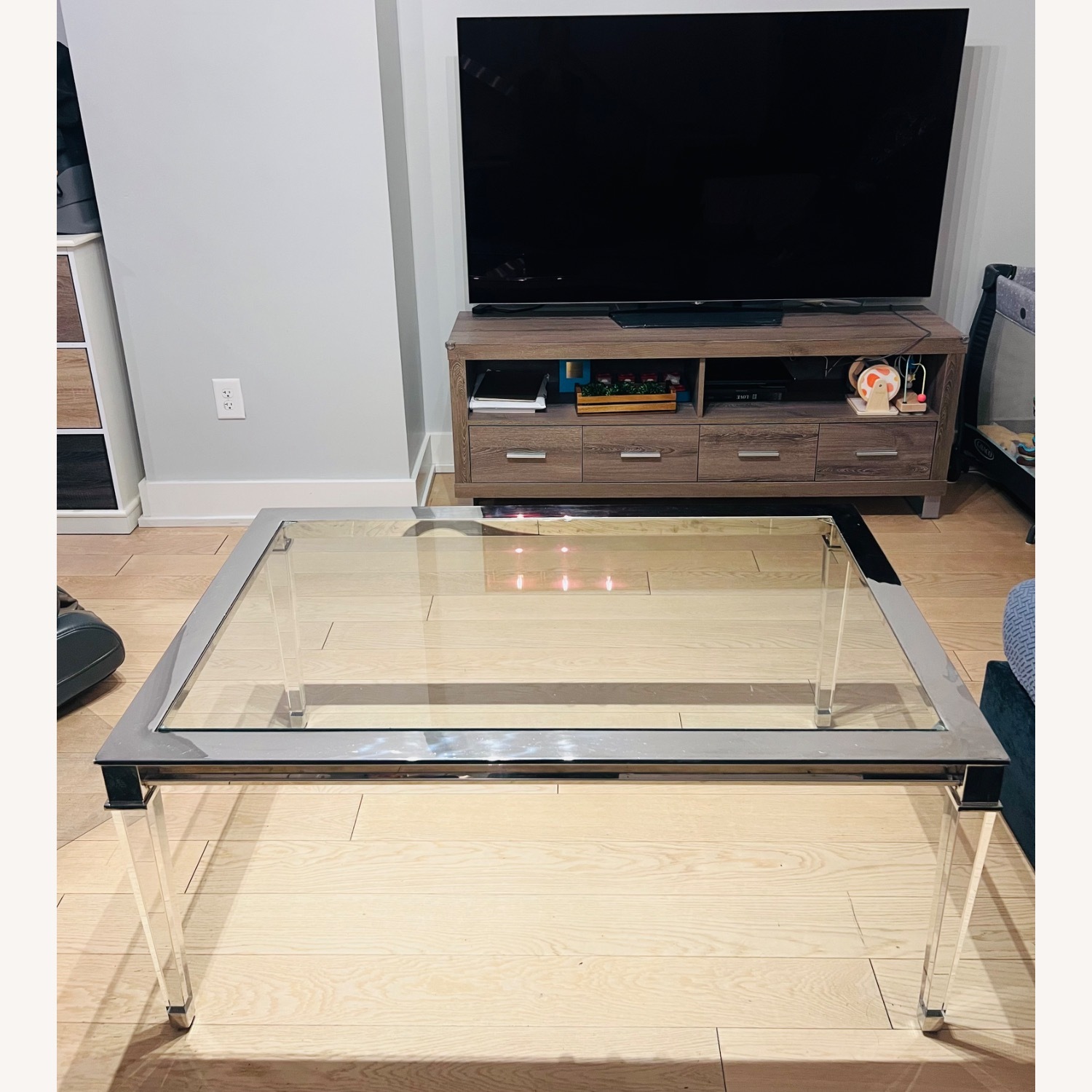 Luxe Modern Glass Coffee Table - image-3