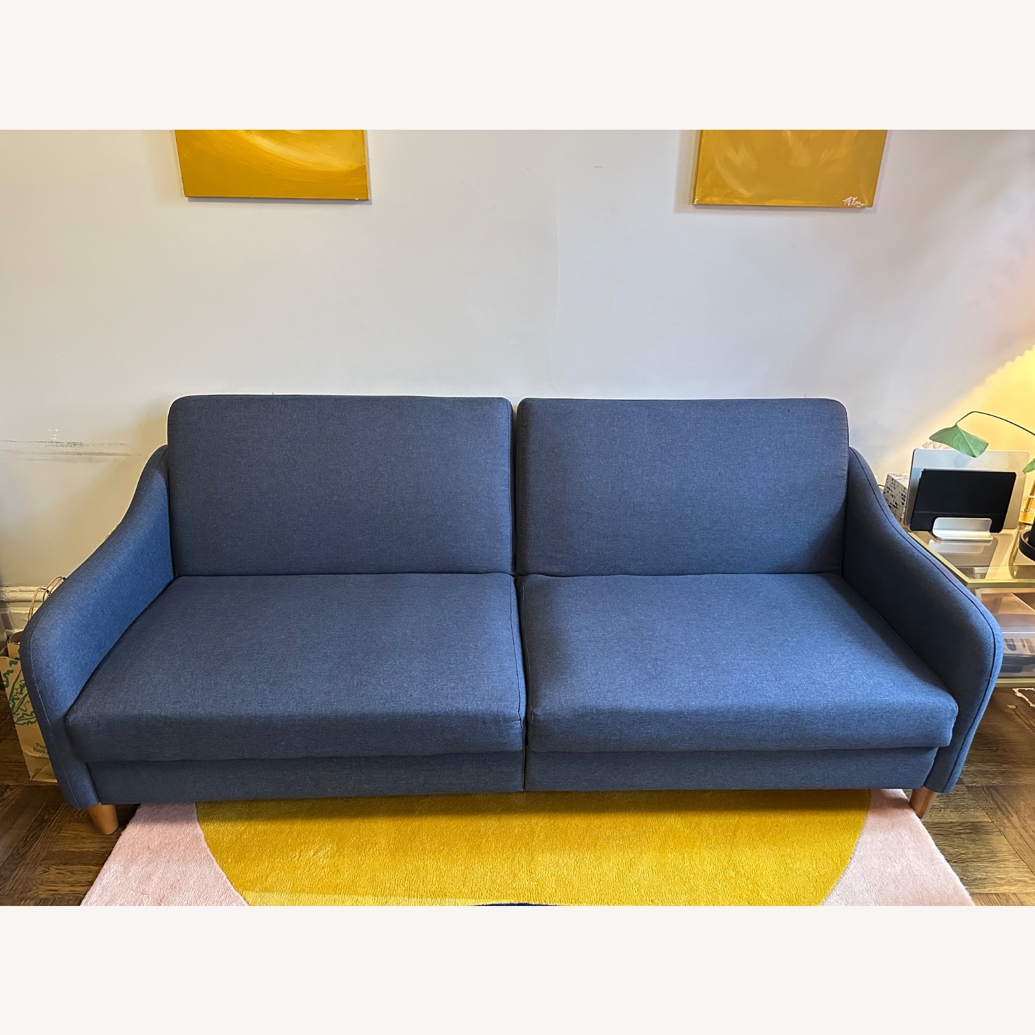 Wayfair 77” Navy Blue Couch - image-1