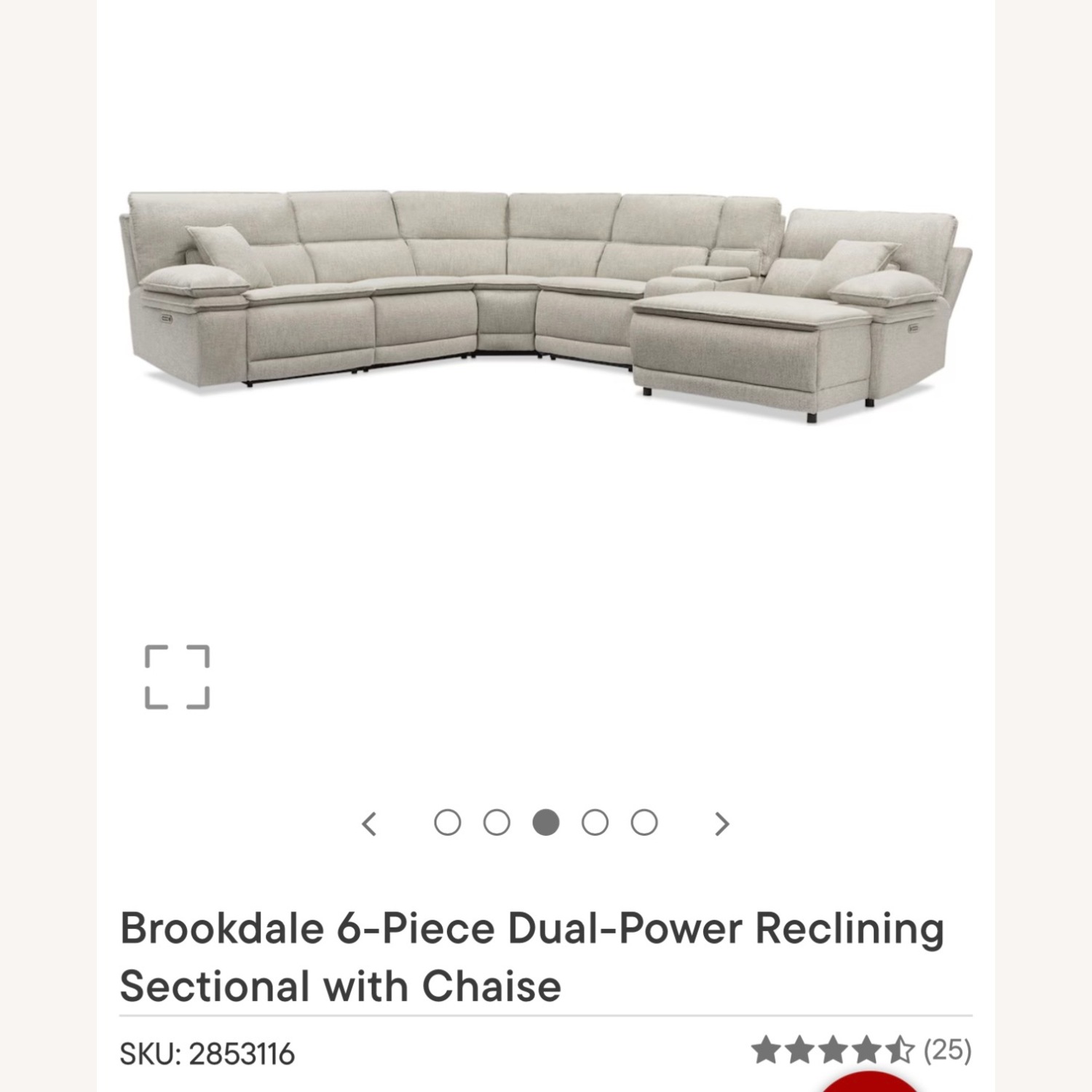 Brookdale 6-Piece Dual-Power Reclining Sectional - image-1