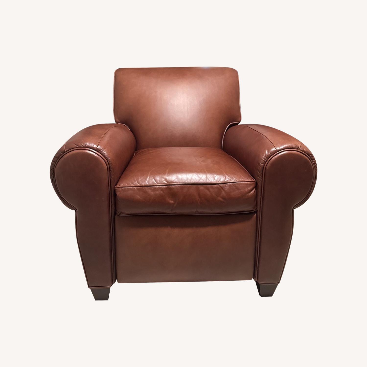 Pottery Barn Manhattan Leather Recliner - image-0