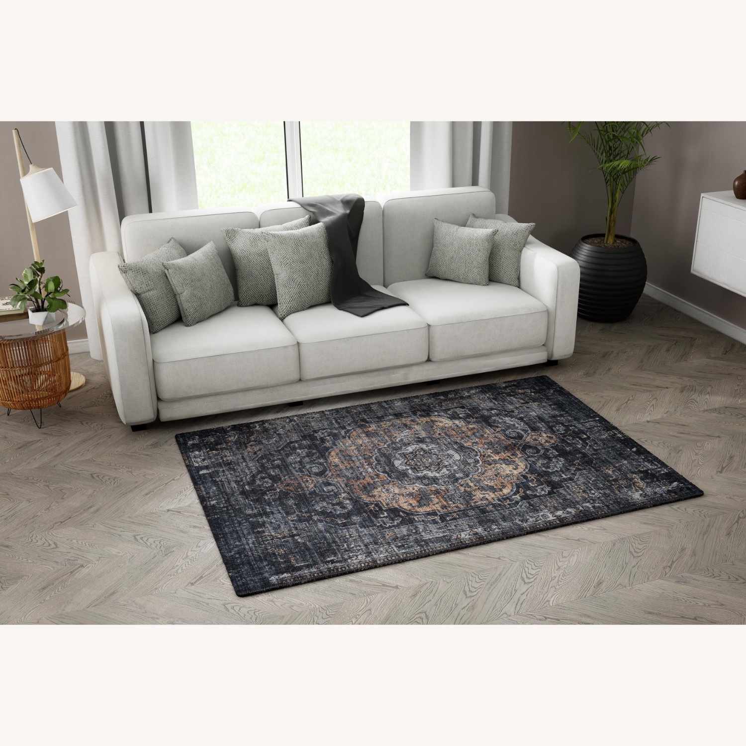 Printed Rug with Traditional and a Vintage Look - image-7