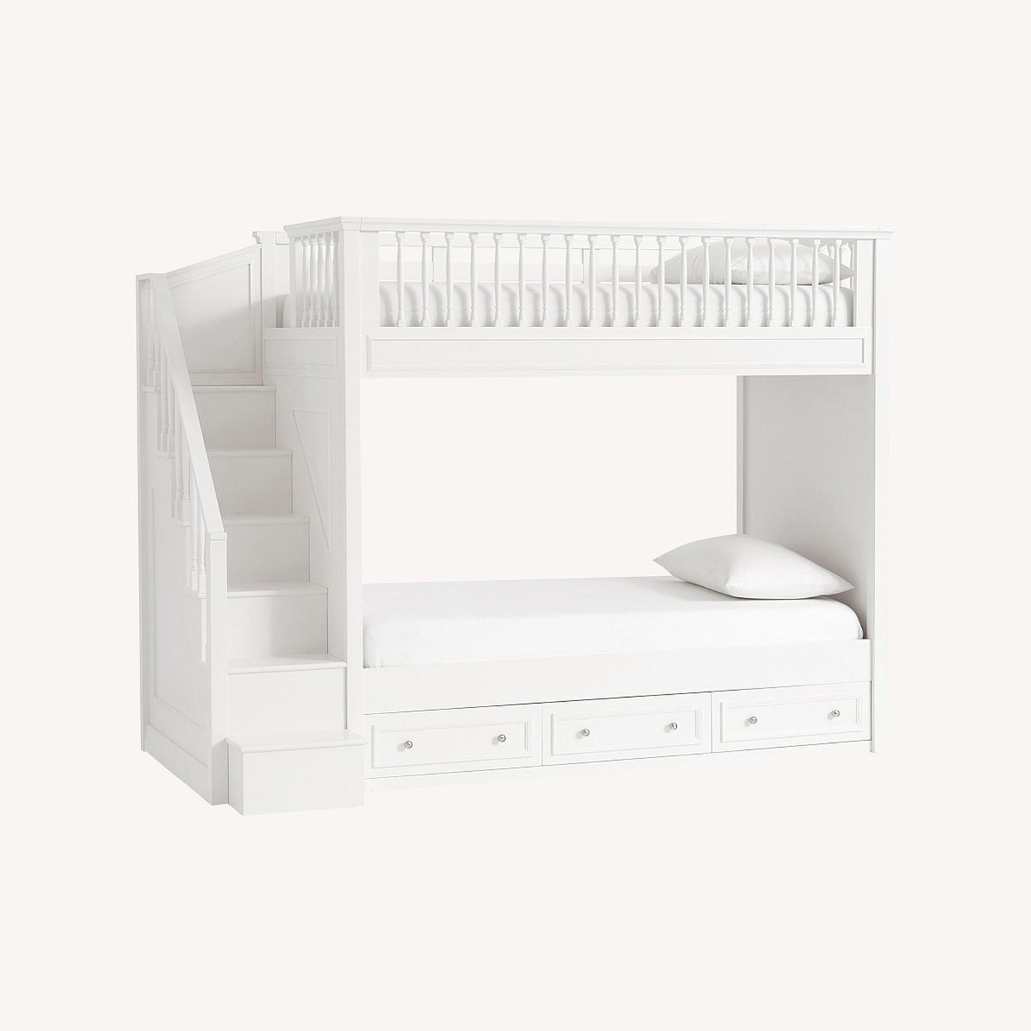 Pottery Barn Fillmore Twin-Over-Twin Stair Bunk Bed - image-0