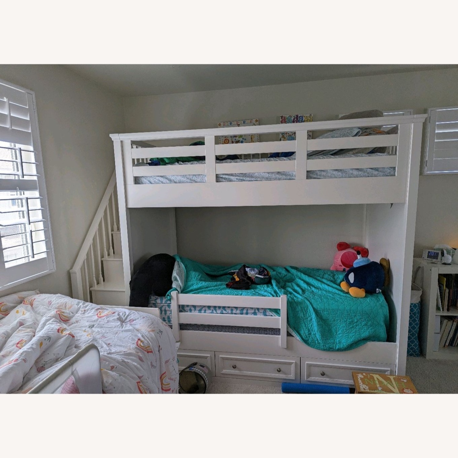 Pottery Barn Fillmore Twin-Over-Twin Stair Bunk Bed - image-1