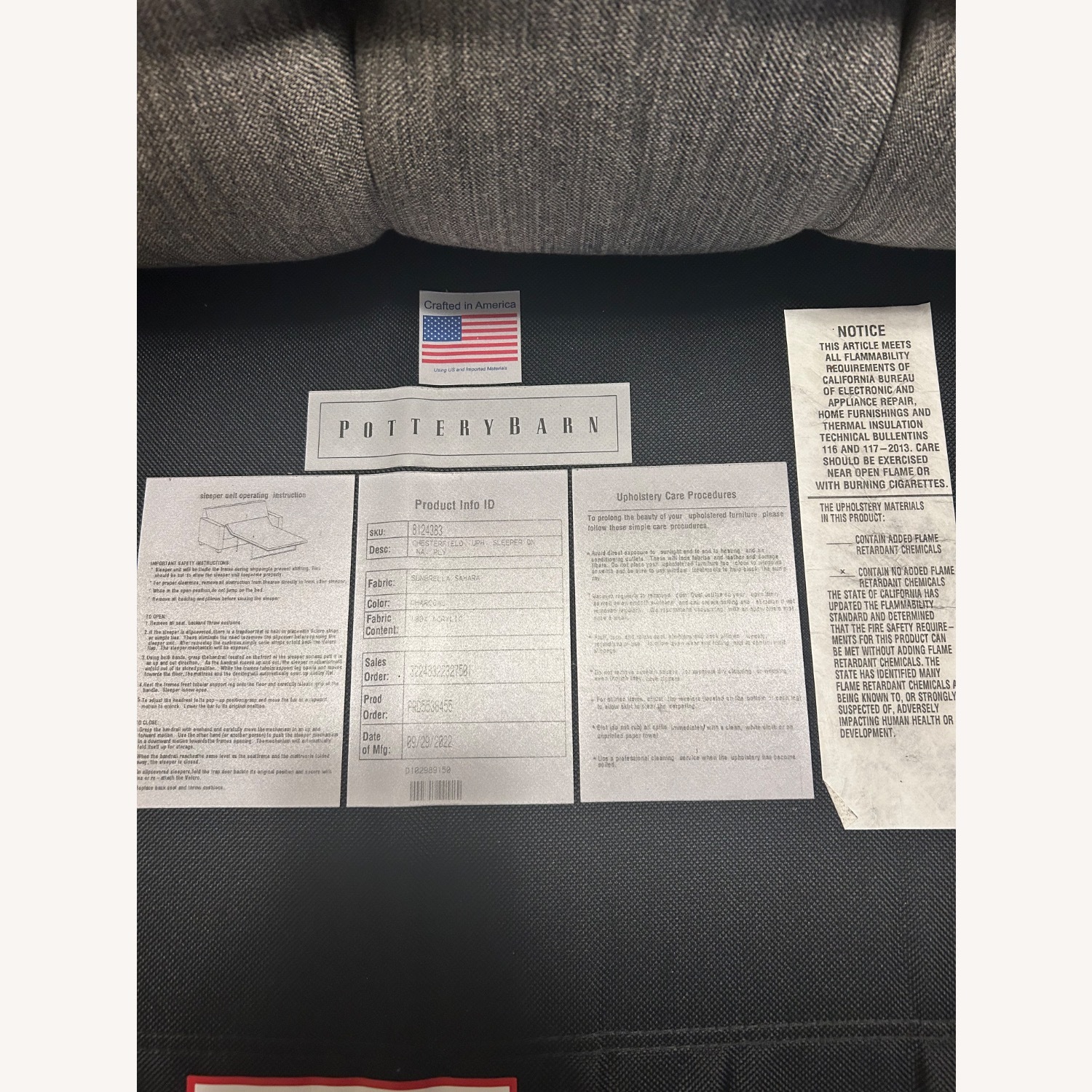 Pottery Barn Chesterfield Sleeper Sofa - image-4