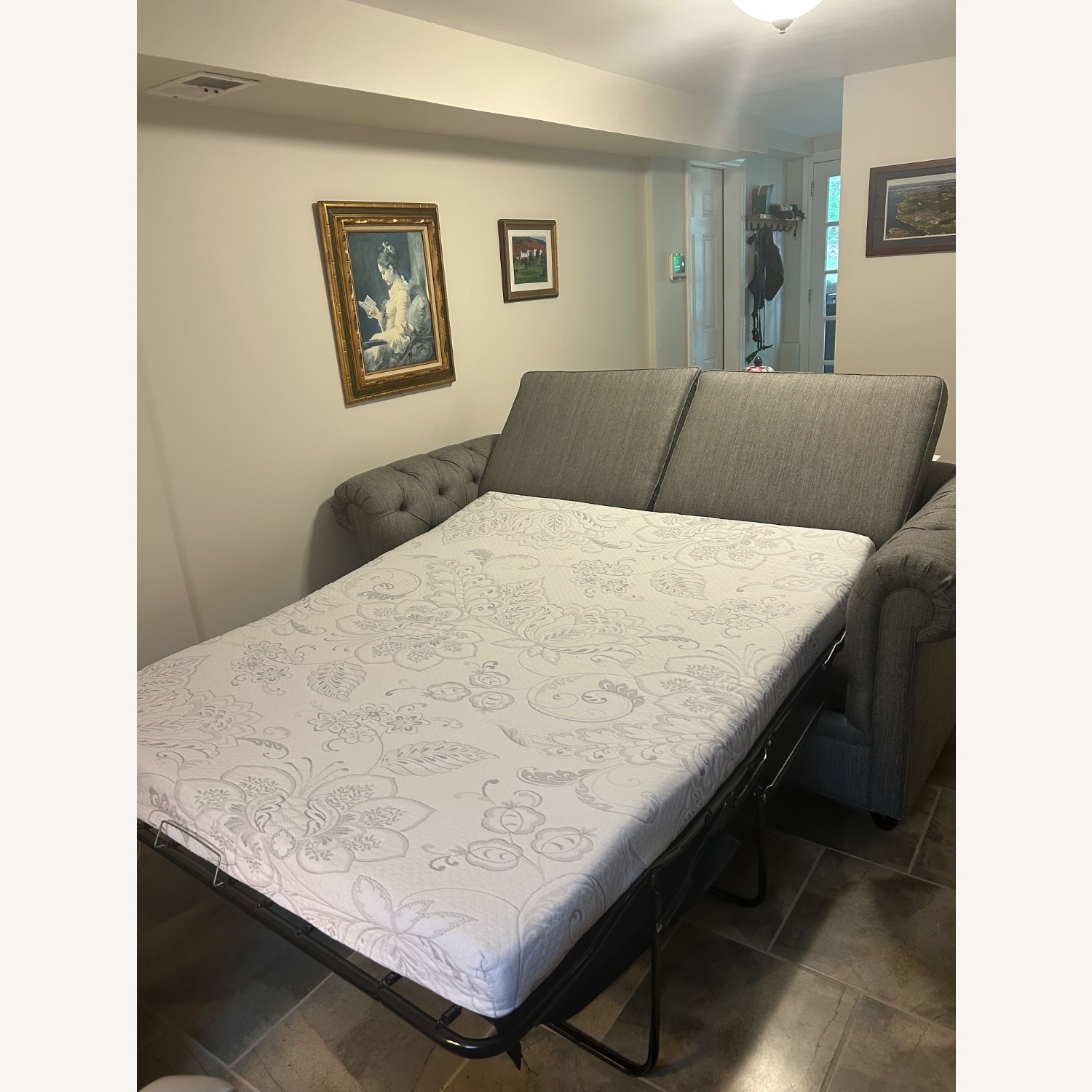 Pottery Barn Chesterfield Sleeper Sofa - image-5