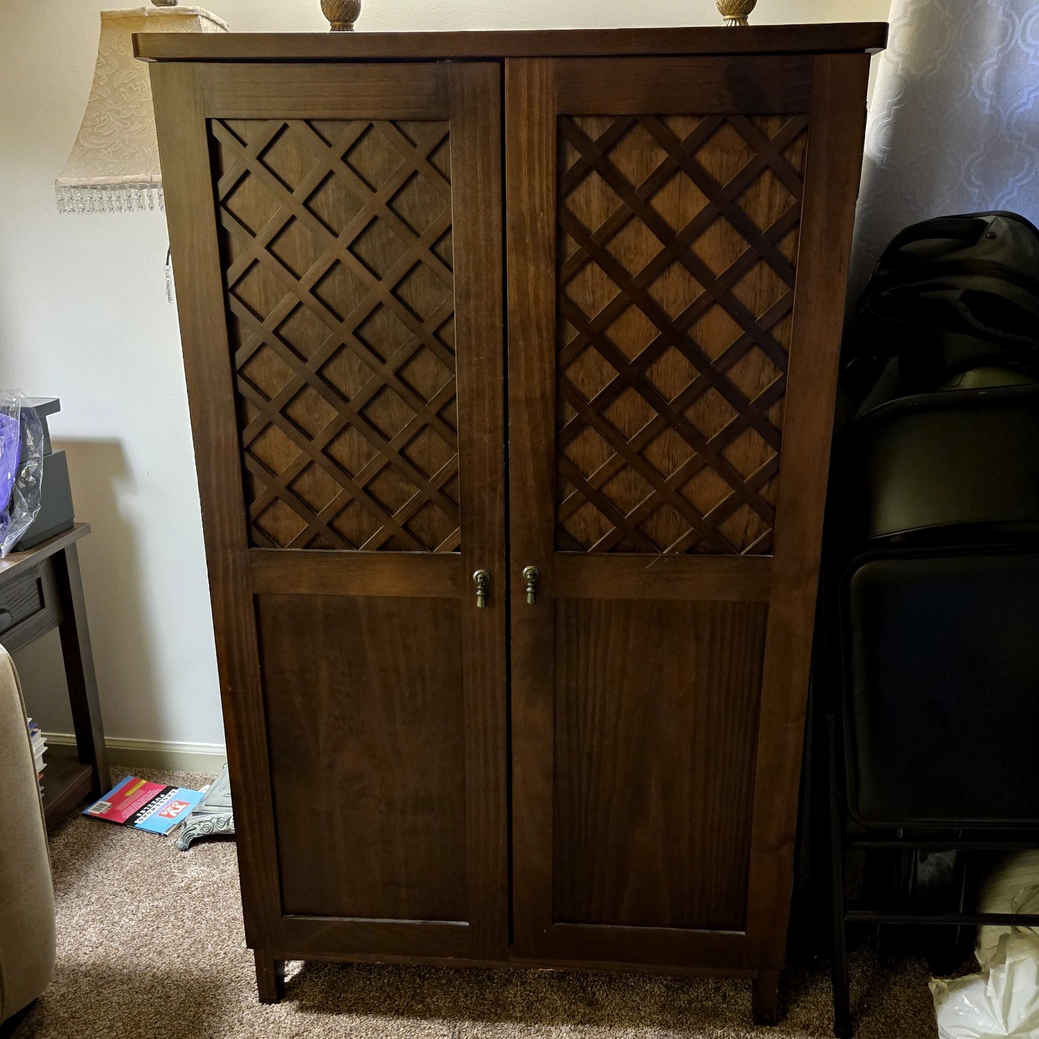 Oak Desk, Computer Return and Media Center - image-1