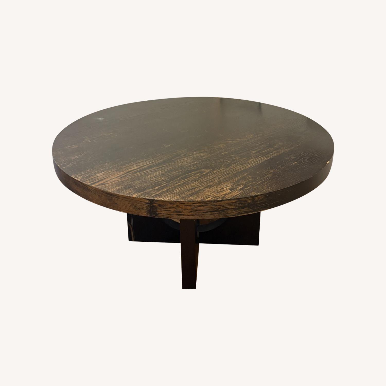 West Elm Large Cutout Round Dining Table - image-0
