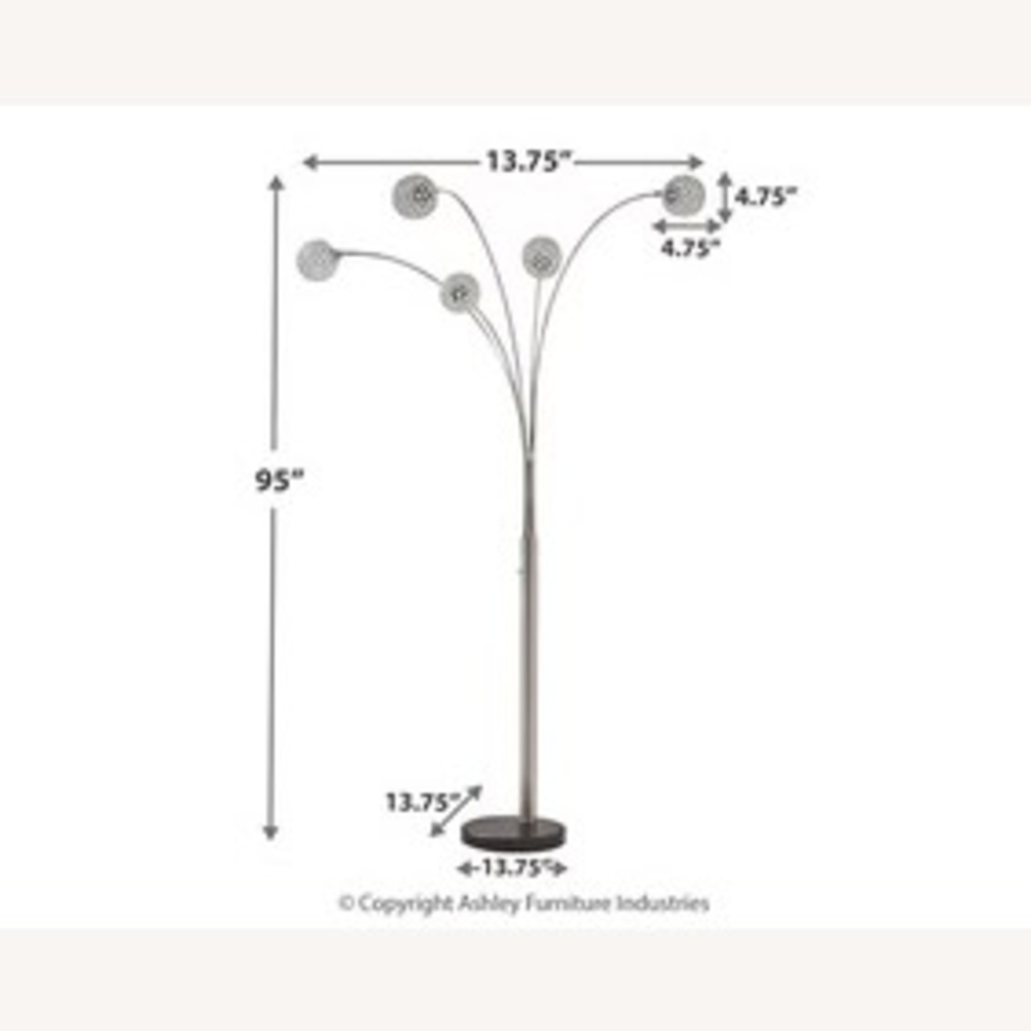 Ashley Winter Arc Floor Lamp – 5-Light - image-4