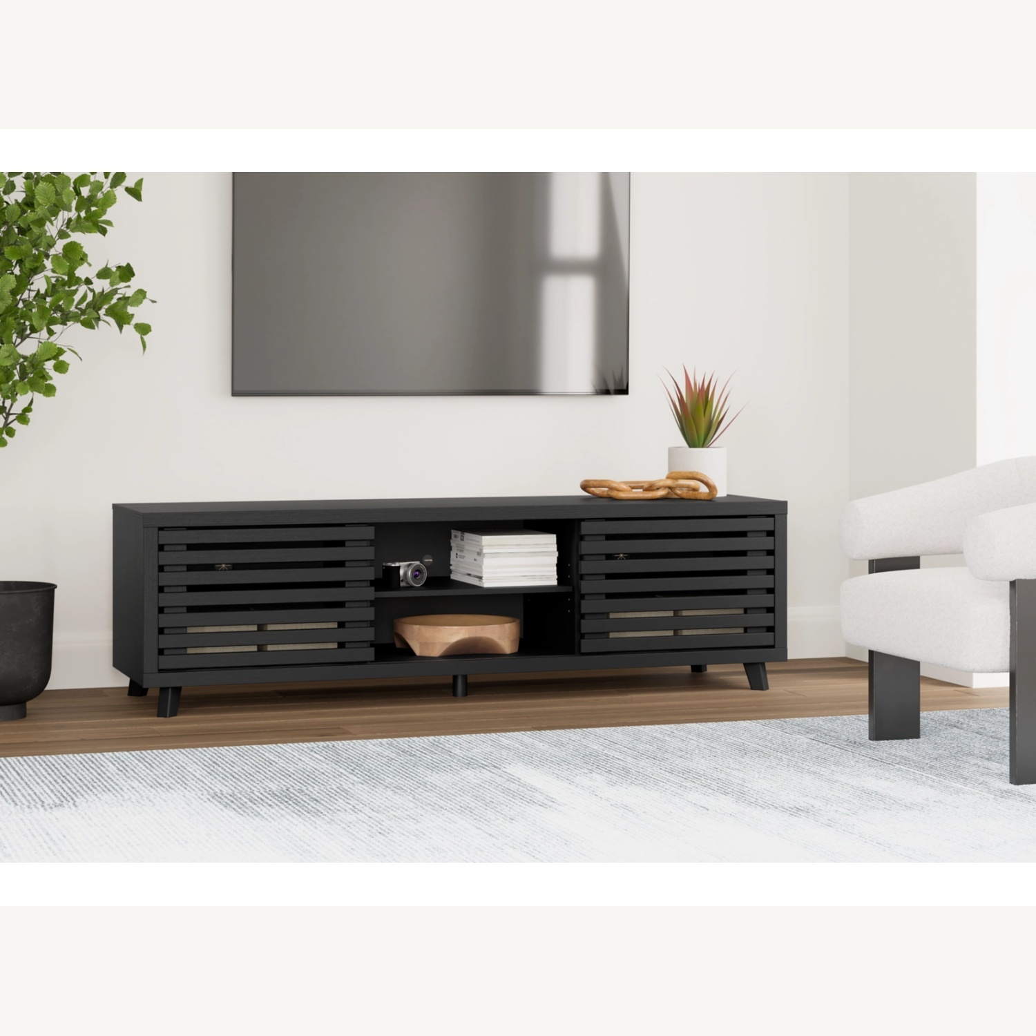 Ashley Danziar 72” TV Stand – Matte Black - image-4