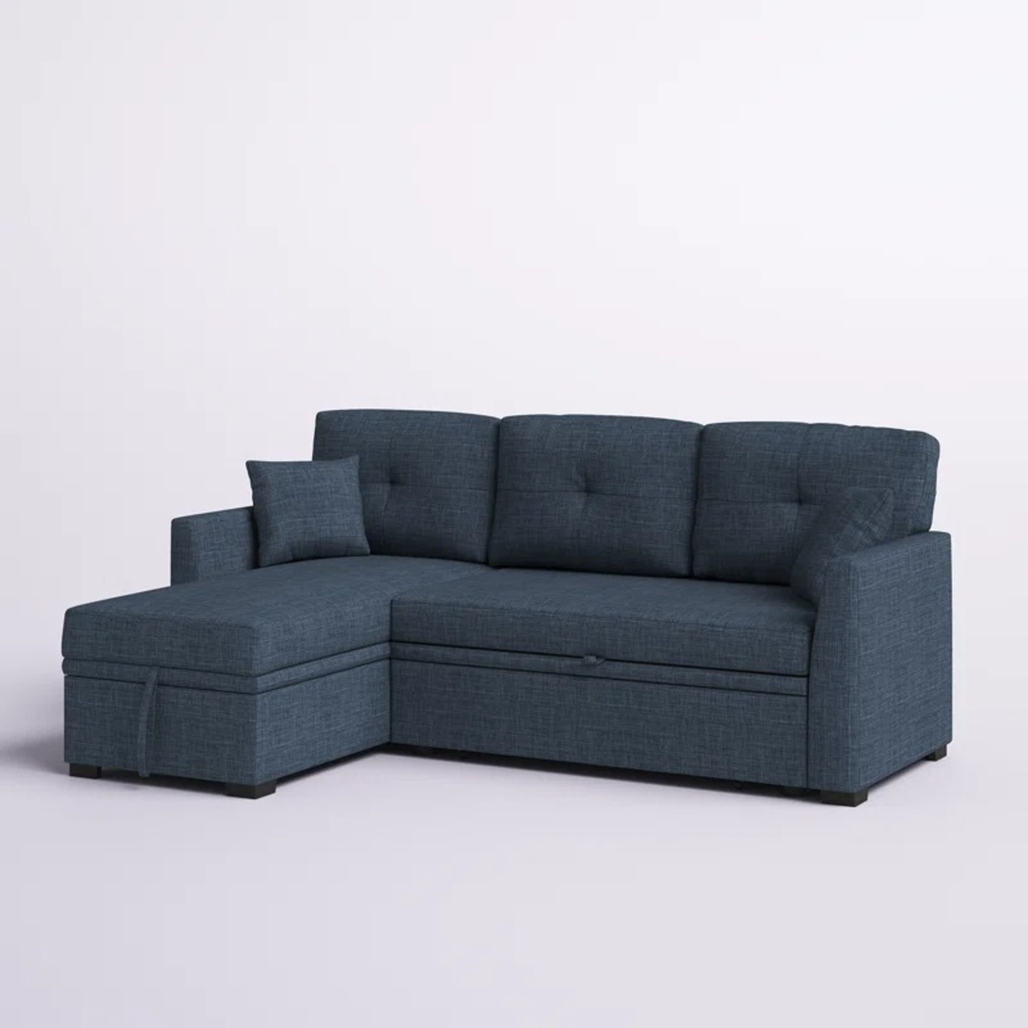 Wade Logan Blue 85" Sleeper Sofa  - image-5