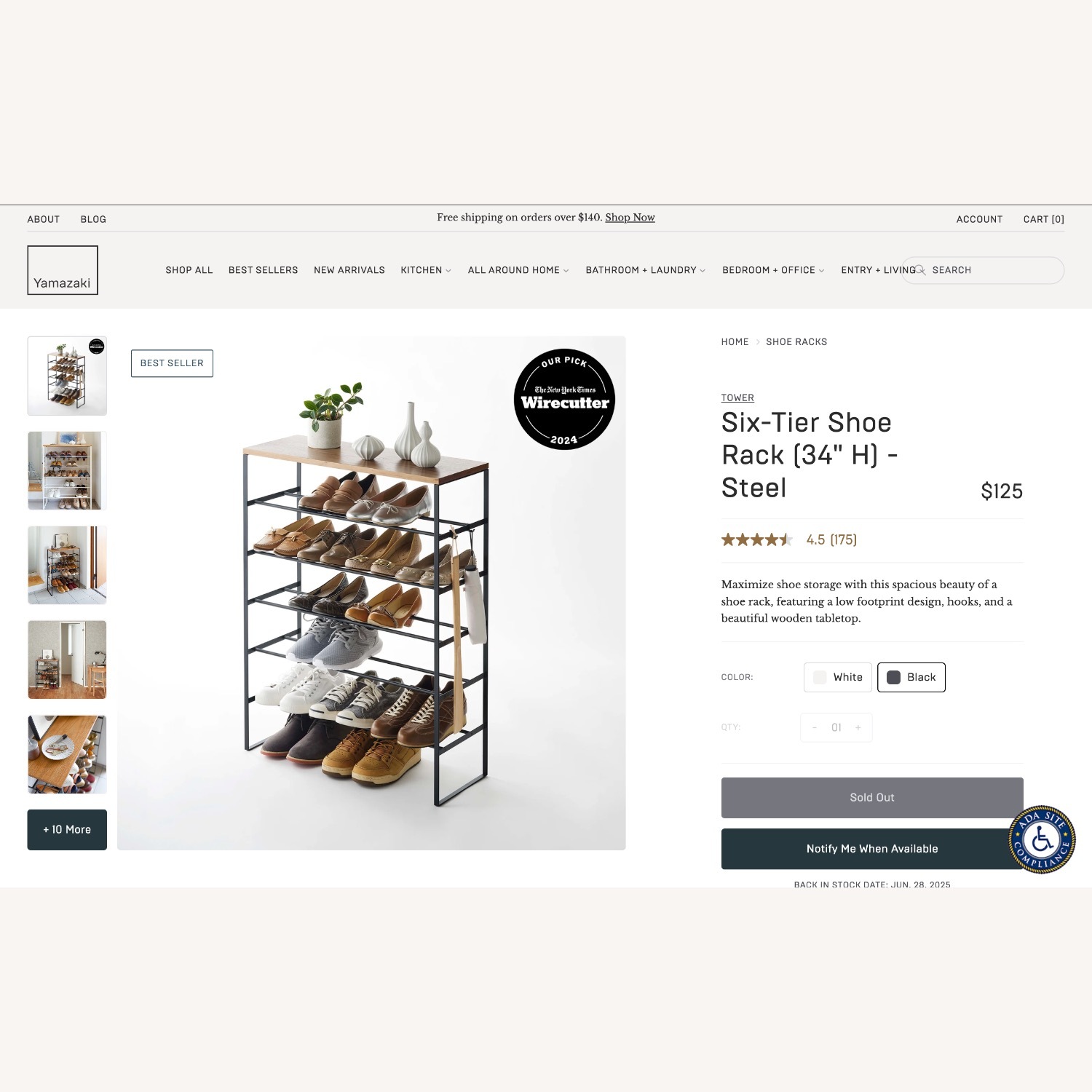 Yamazaki Home 6 Tier Shoe Rack - image-2