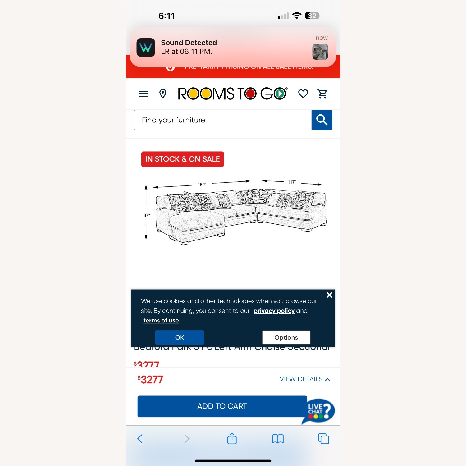 Bedford Park 3 Pc Left Arm Chaise Sectional - image-5