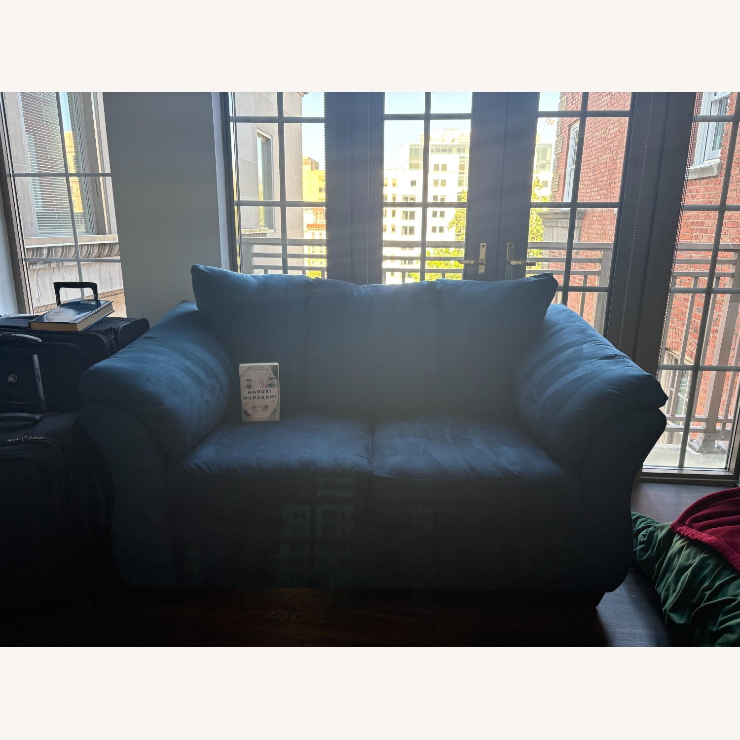 Ashley Furniture Deep Blue Two Seater Sofa - image-2