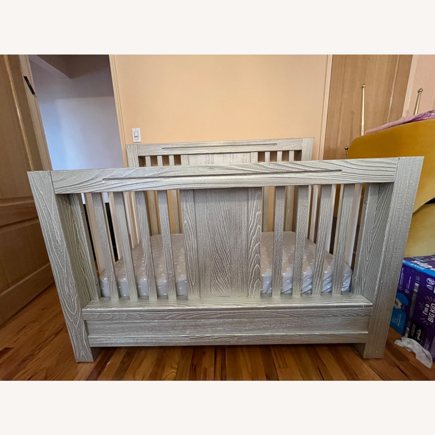 Romina Convertible Crib Light Gray - image-1