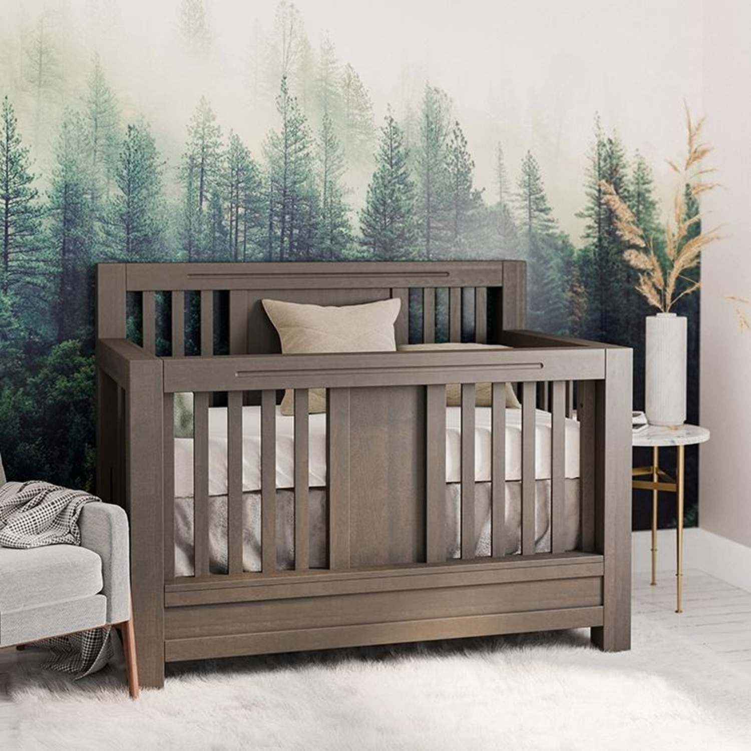 Romina Convertible Crib Light Gray - image-8