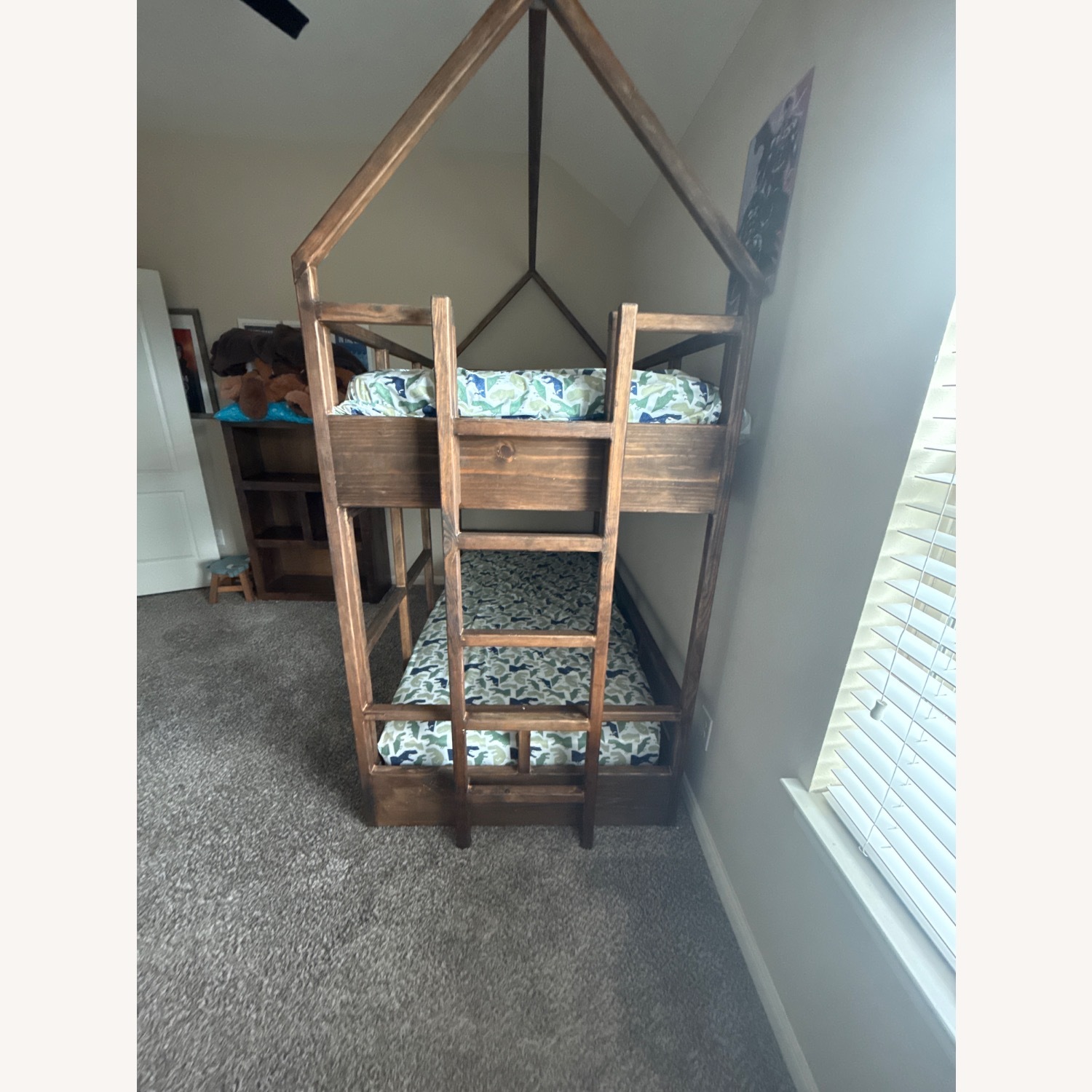 Custom Made Solid Wood House Bunk Bed - image-3