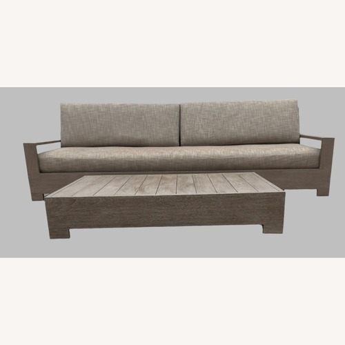Used RH Belvedere Teak Sofa – 96”  for sale on AptDeco