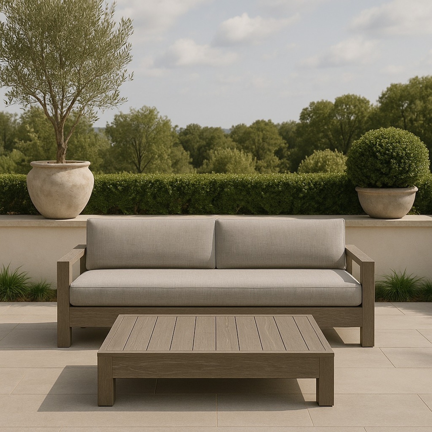 RH Belvedere Teak Rectangular Coffee Table – 51" - image-0