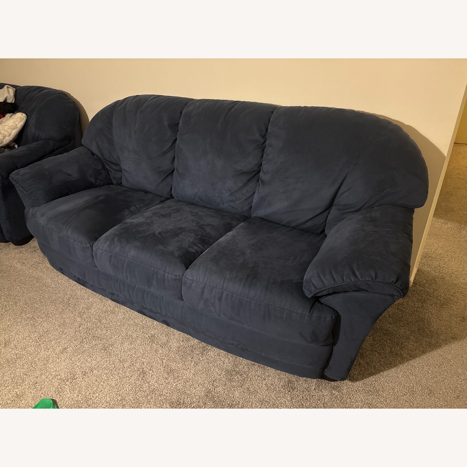 Blue Natuzzi Couch - image-1