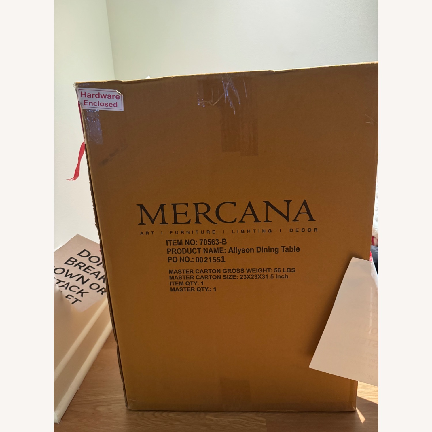 Mellonia Round Marble Solid Wood Dining Table - image-1