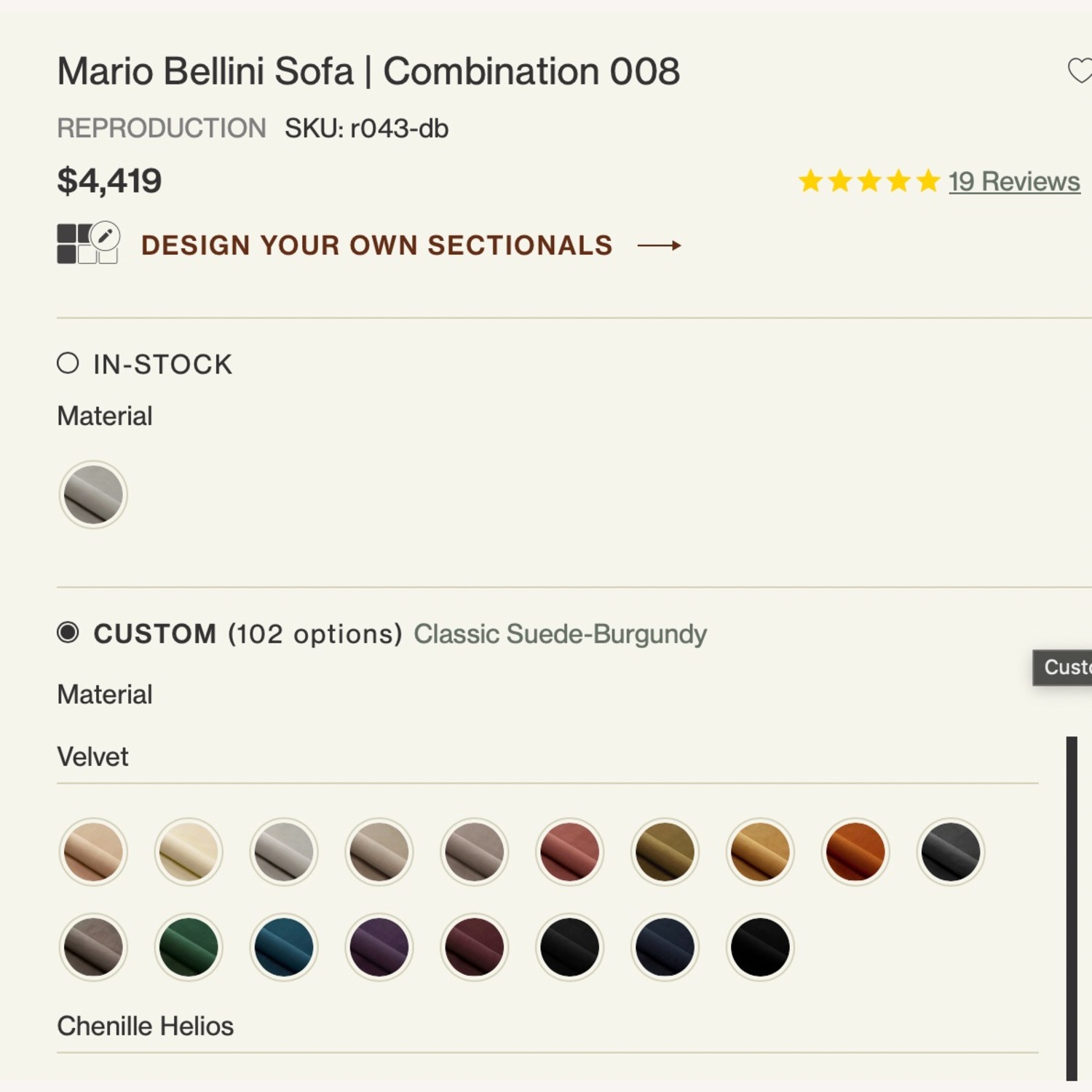 CUSTOM 1/1 Mario Bellini Sofa by Eternity Modern - image-6