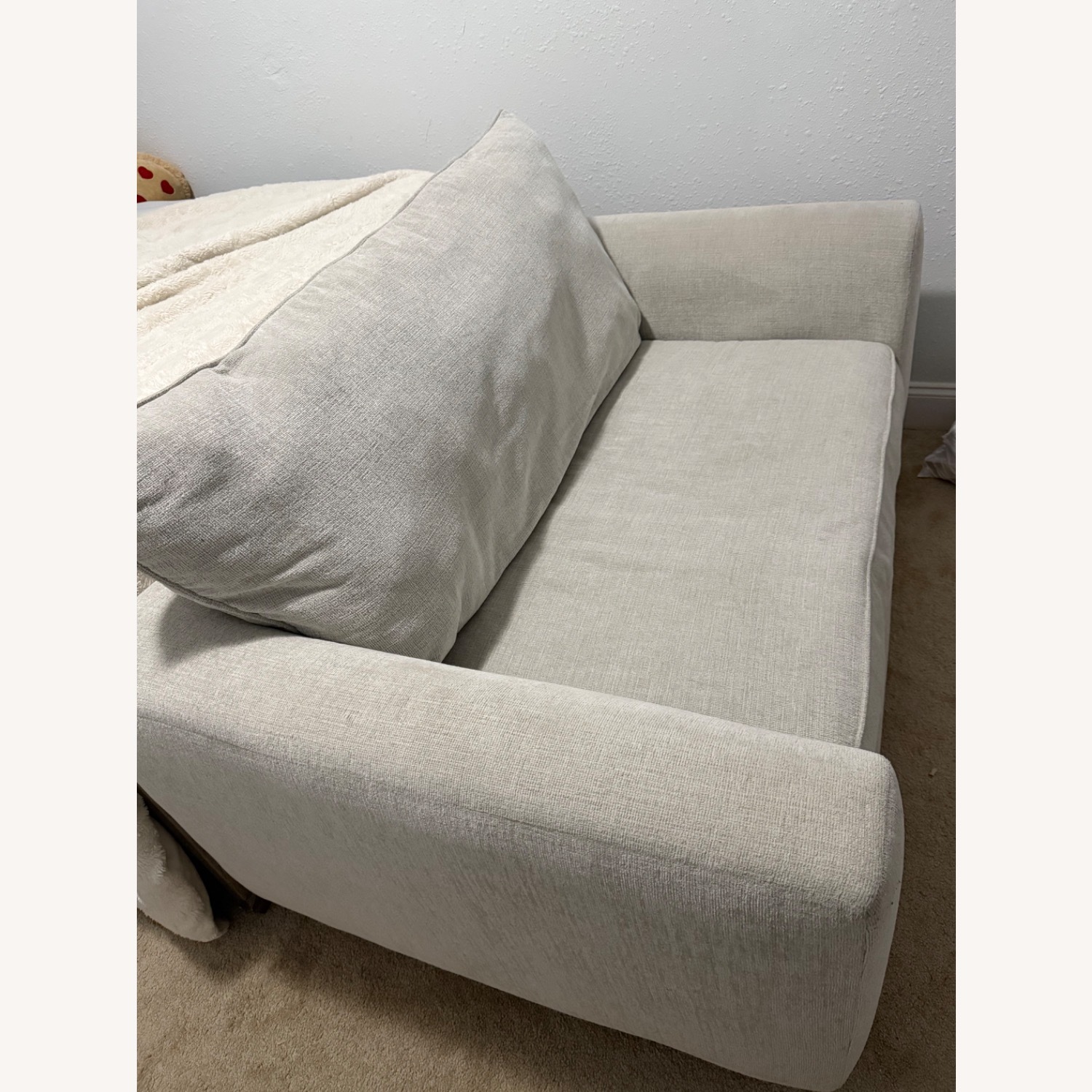 Large Beige Loveseat - image-2