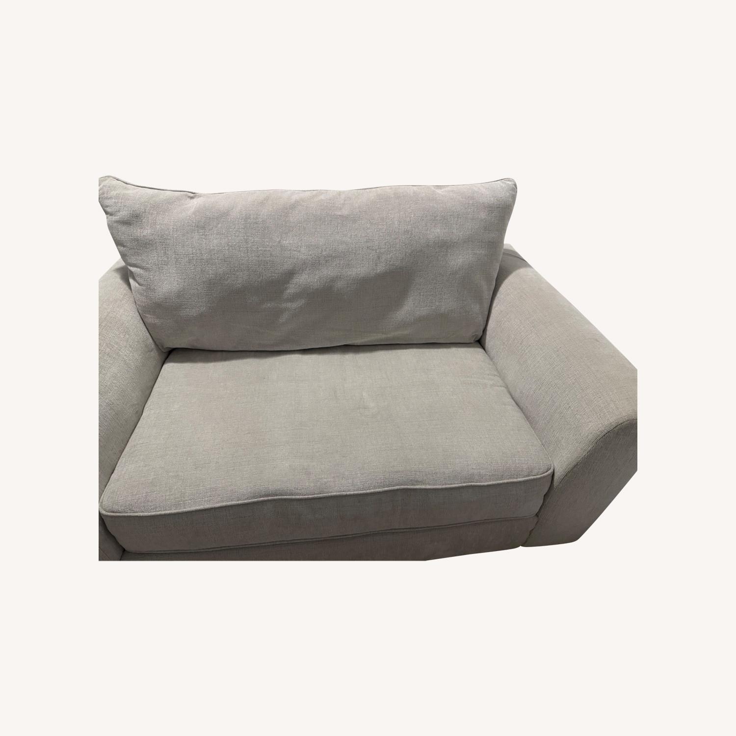 Large Beige Loveseat - image-0