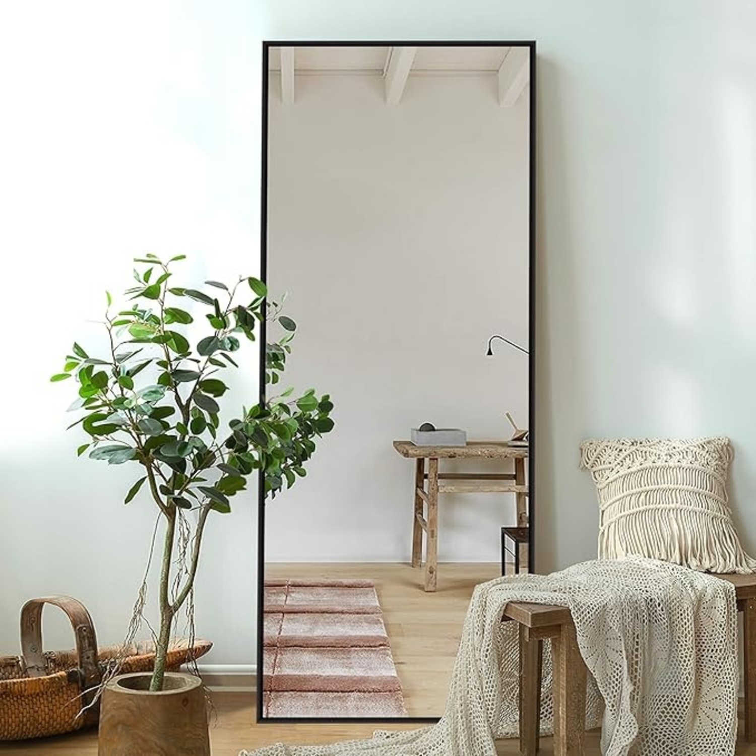 Amazon Large Black Floor Mirror - image-9