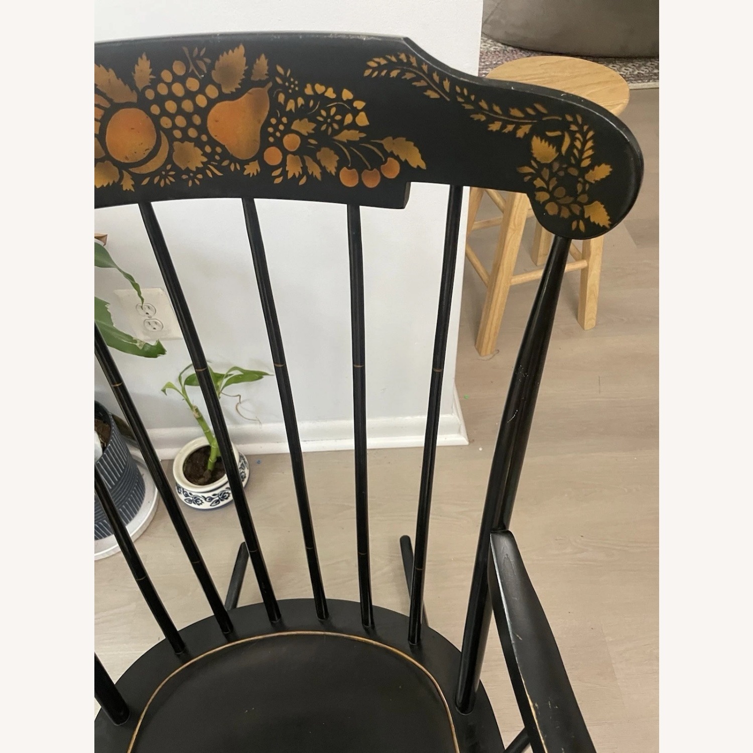Nichols & Stone Black Lacquered Rocking Chair - image-1