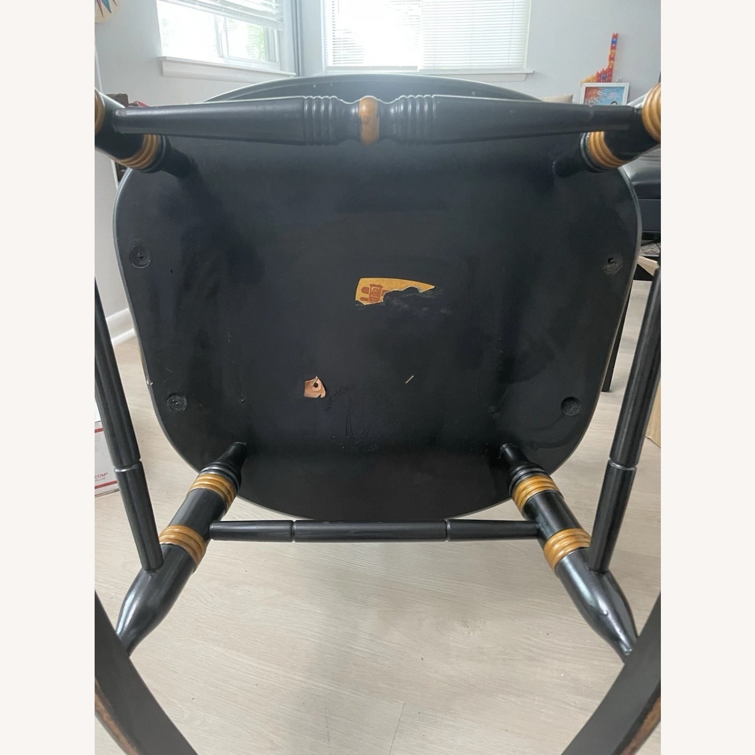 Nichols & Stone Black Lacquered Rocking Chair - image-10