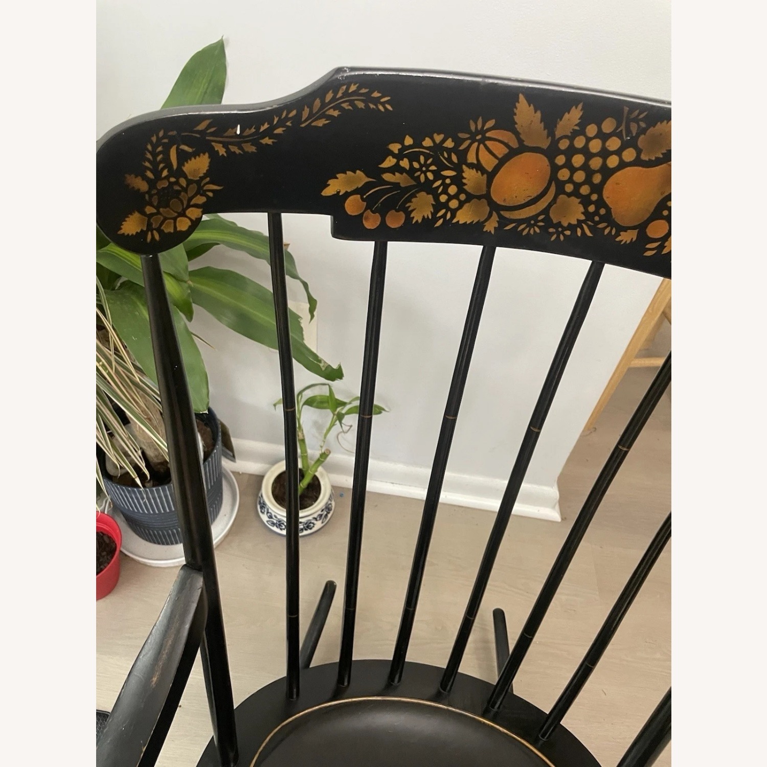 Nichols & Stone Black Lacquered Rocking Chair - image-8