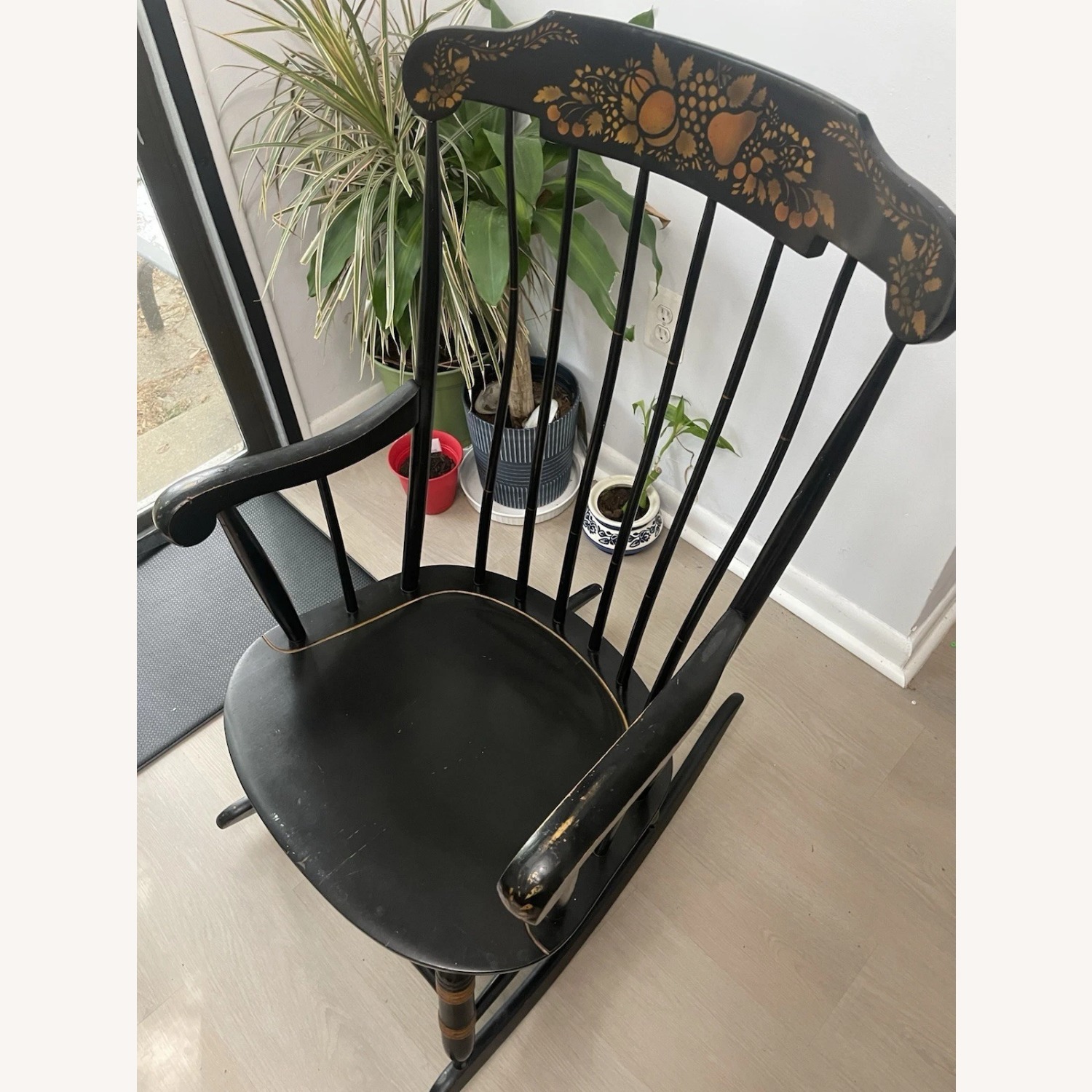 Nichols & Stone Black Lacquered Rocking Chair - image-2