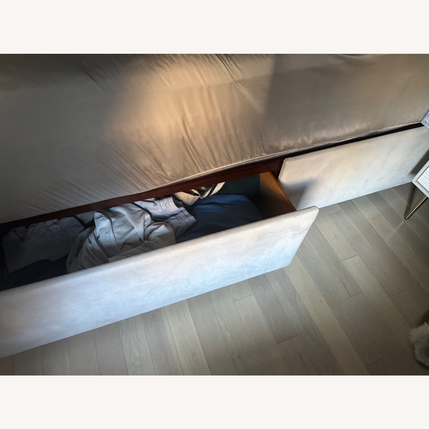 Pottery Barn Harper King Storage Bed (Suede) - image-3