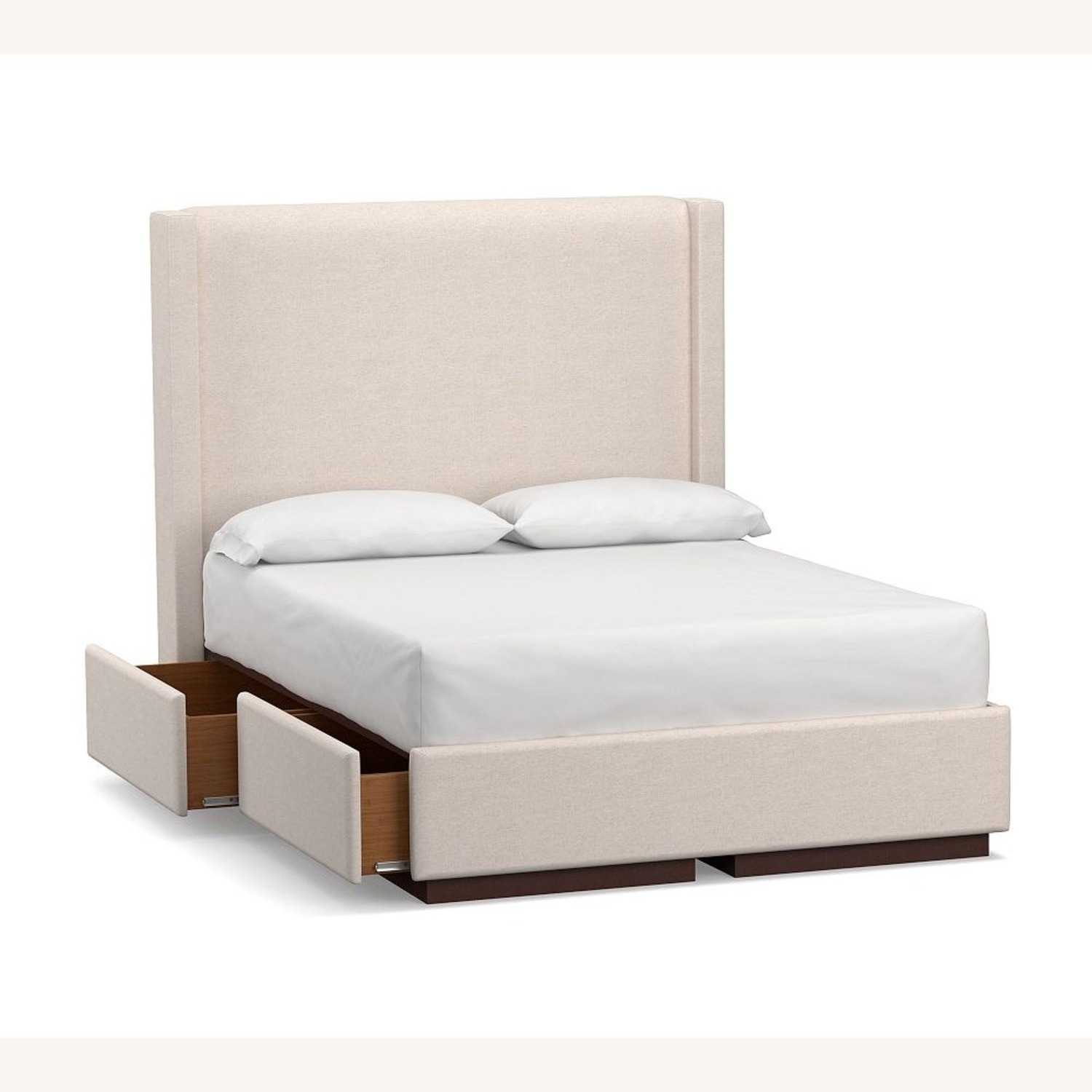 Pottery Barn Harper King Storage Bed (Suede) - image-0