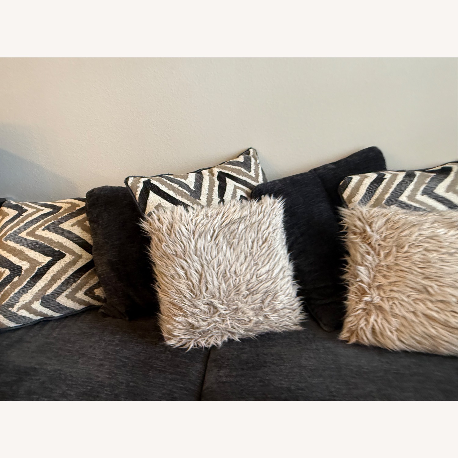 LA Linen Sofa With Chaise and Ottoman - image-5