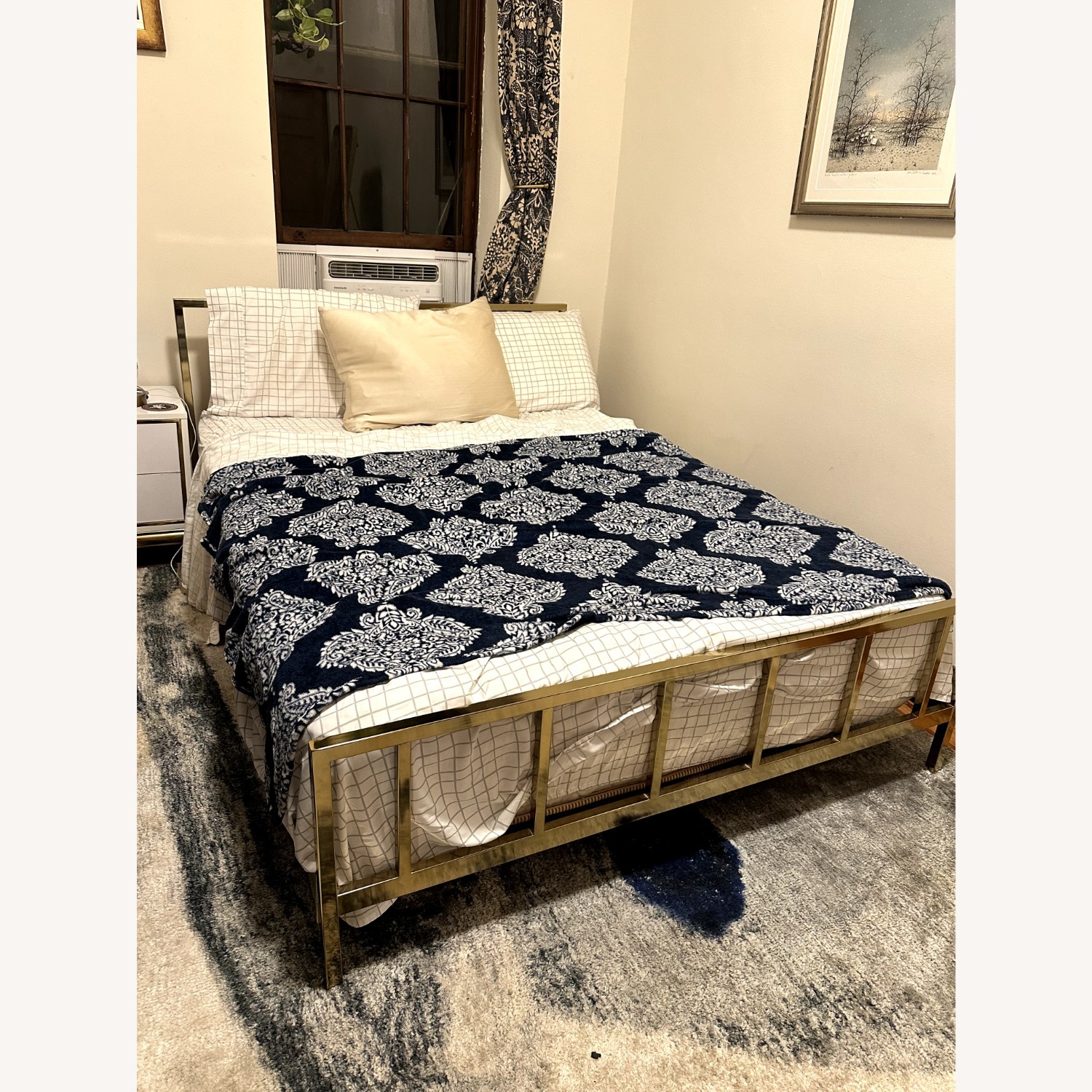 CB2 Alchemy Full Bed Frame in Brass/Gold - image-1