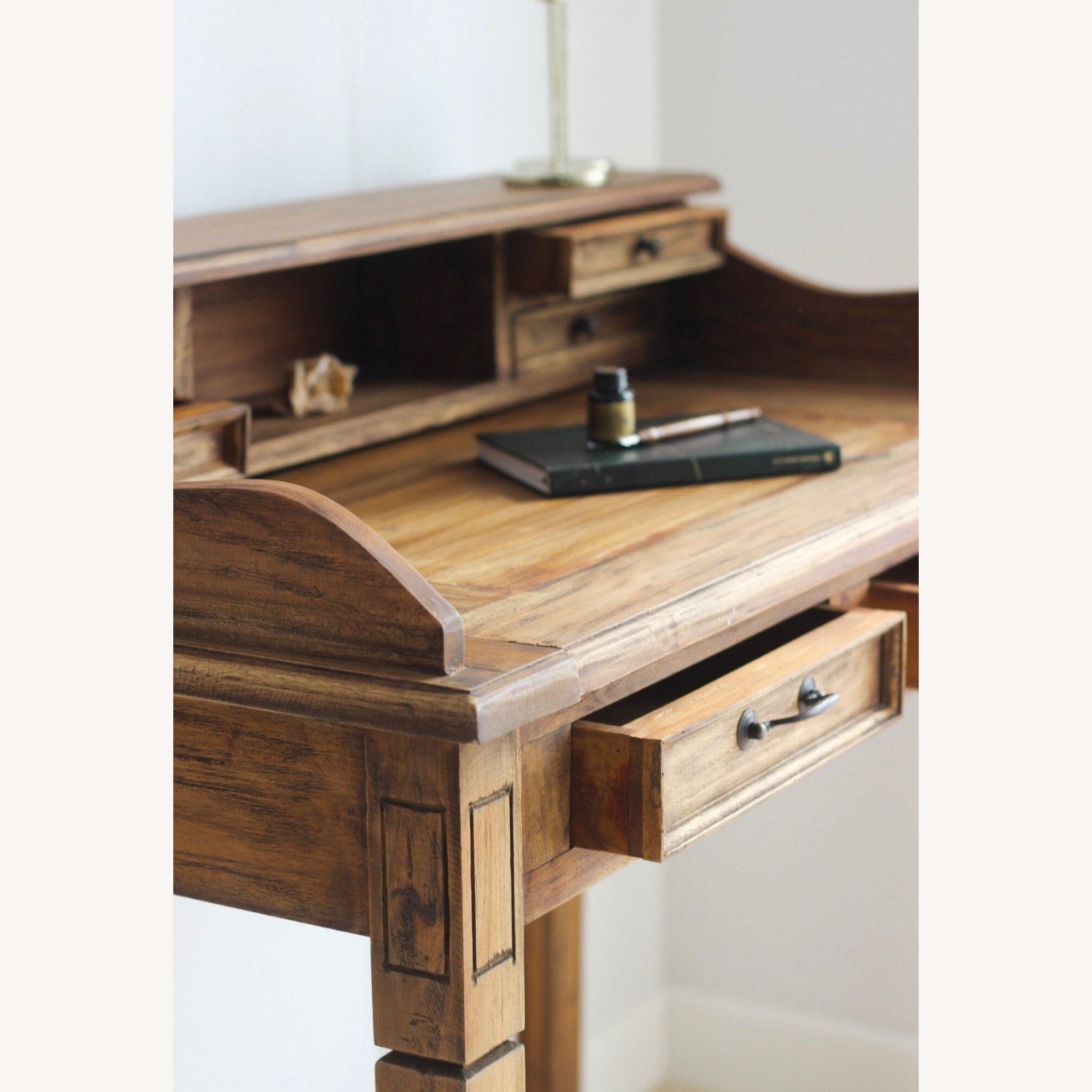 Vintage 6 Drawer Desk - image-6