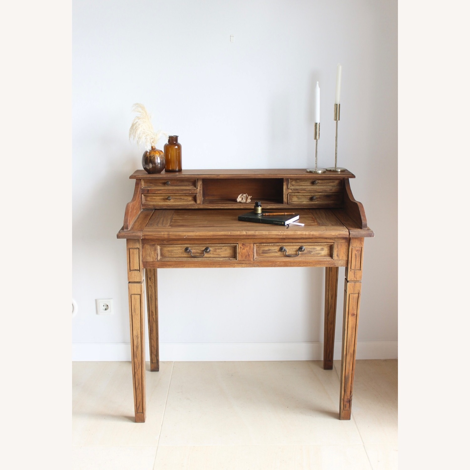Vintage 6 Drawer Desk - image-2