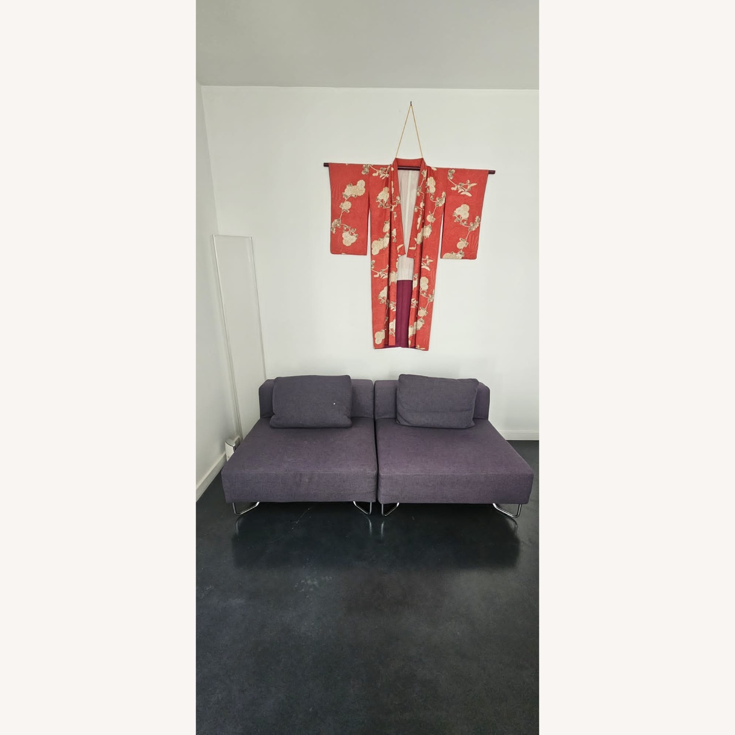 CB2 Dark Grey Small Sofa - image-1