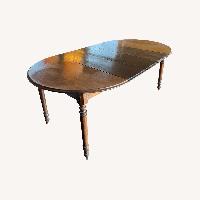 Wood Dining Table with Center Leaf