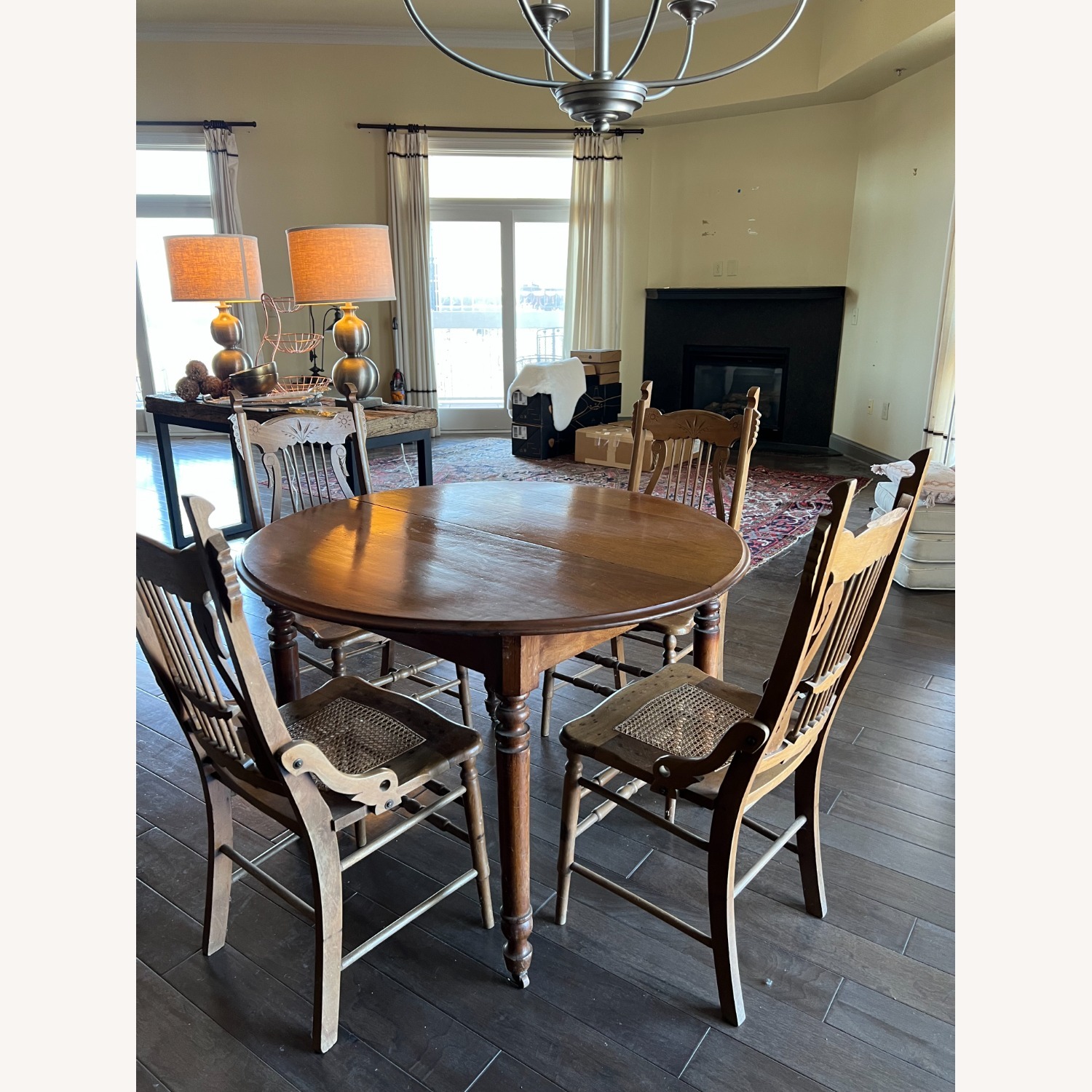 Wood Dining Table with Center Leaf - image-2