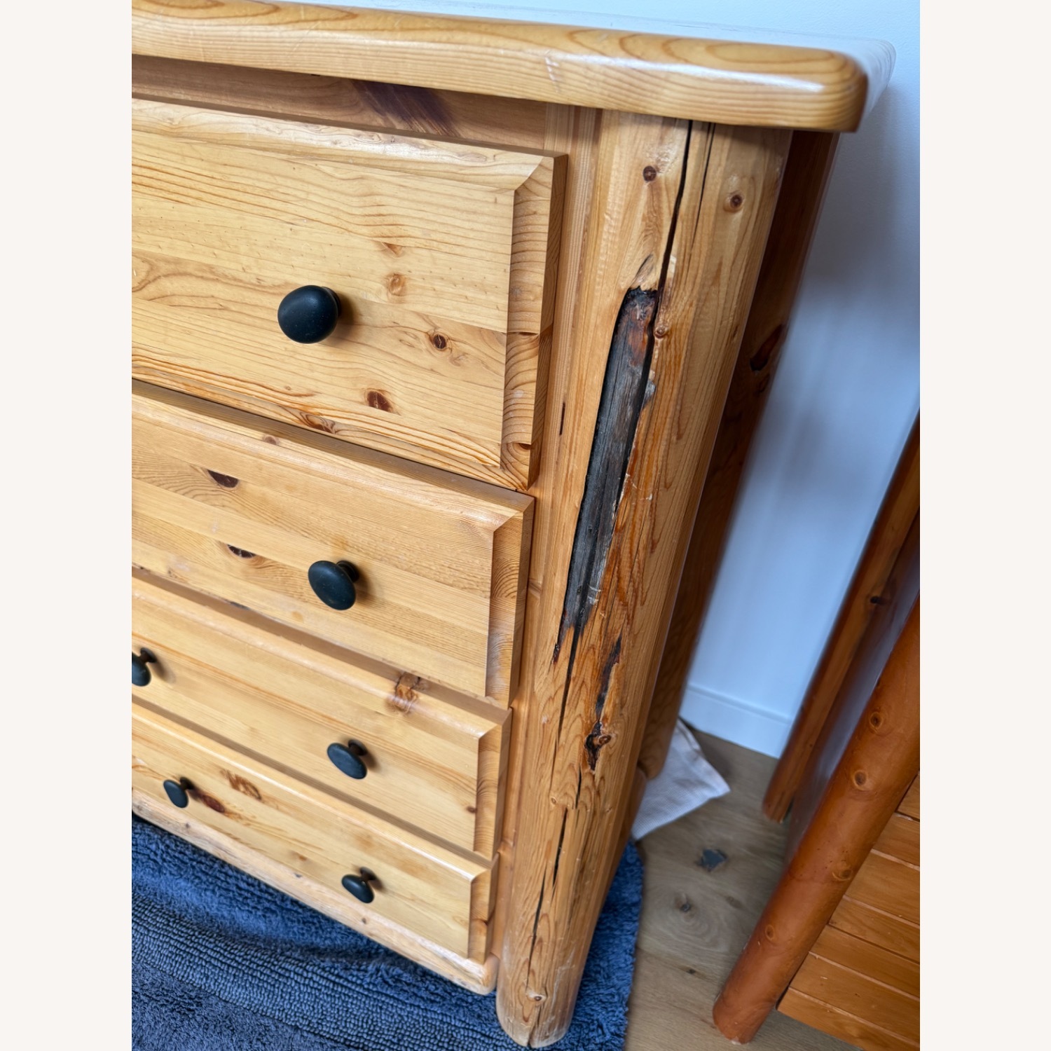 White Cedar Rustic 8 Drawer Log Dresser  - image-8