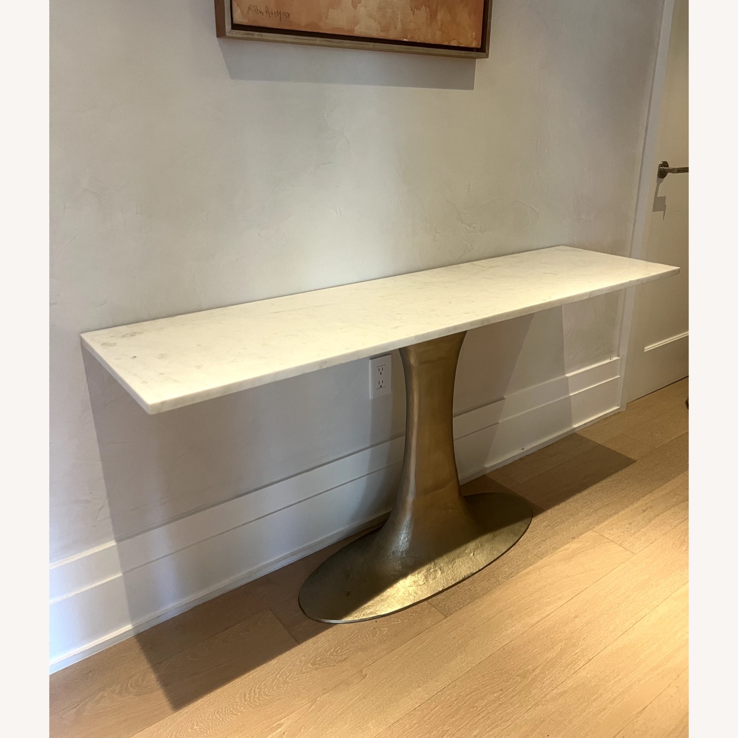 CB2 Marble Console Table - image-2