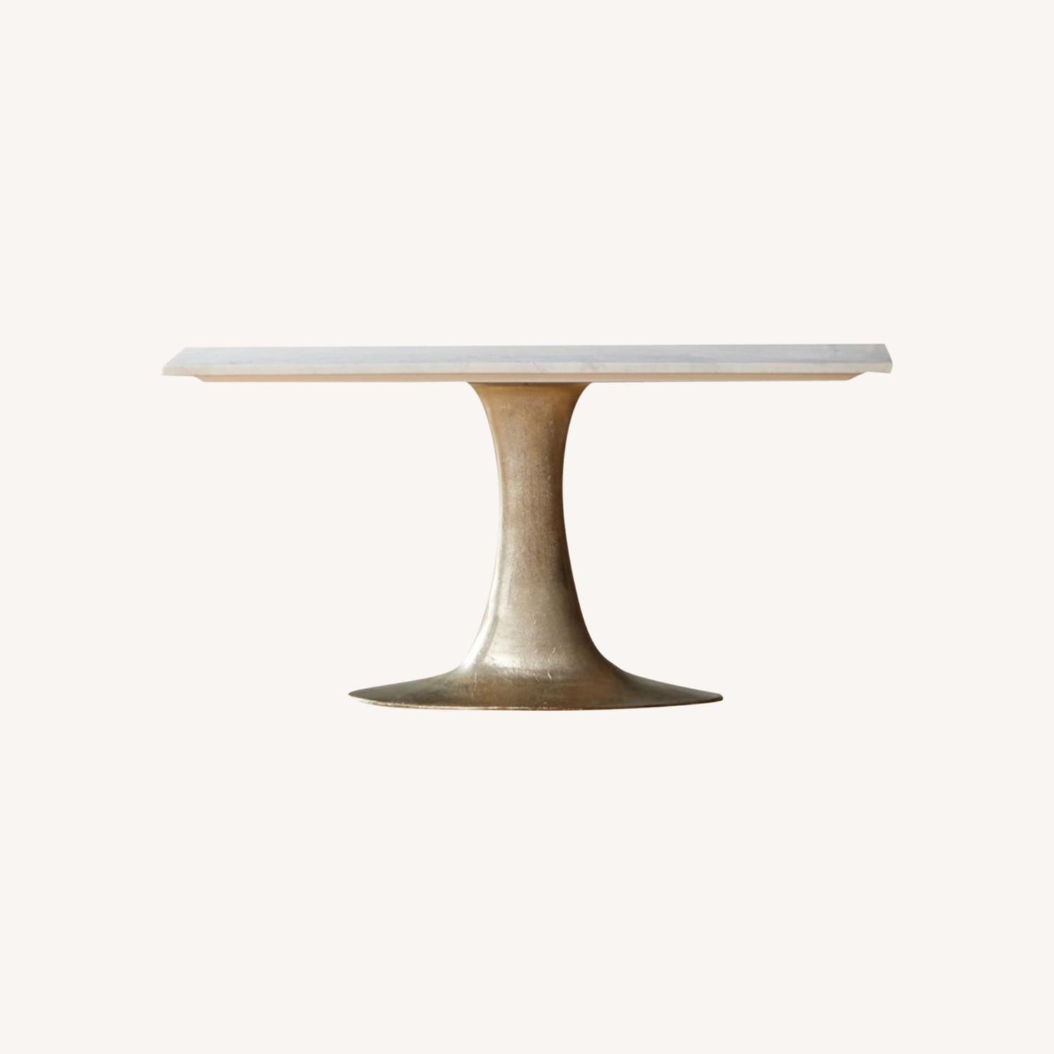 CB2 Marble Console Table - image-0