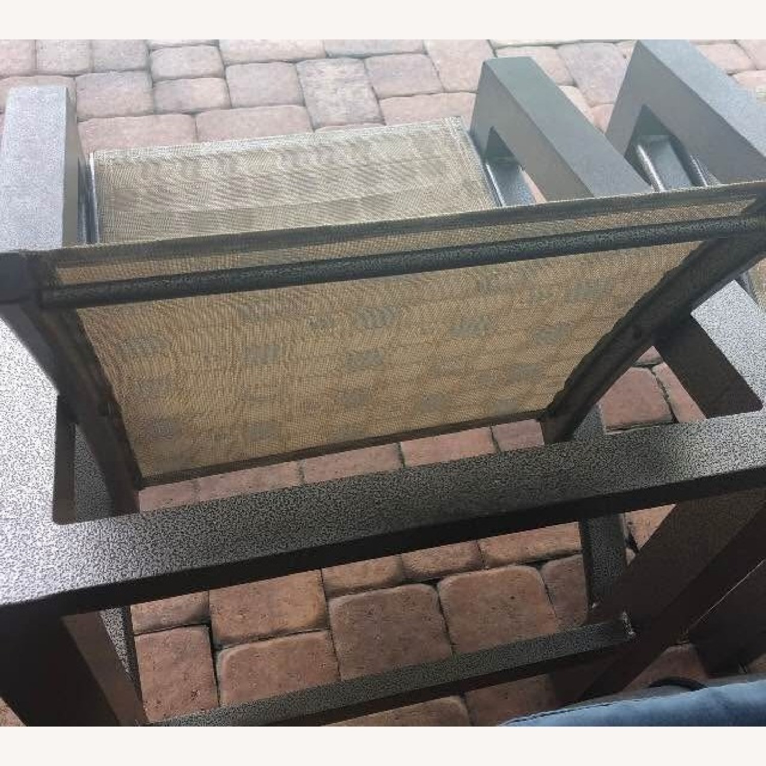 Modern Pair Patio Aluminum Sling Chairs - image-6