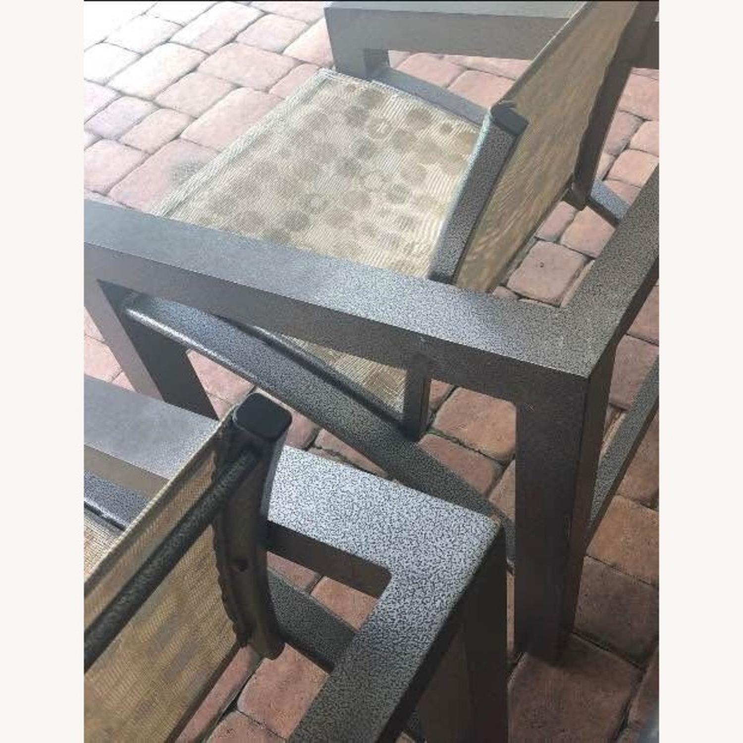 Modern Pair Patio Aluminum Sling Chairs - image-4