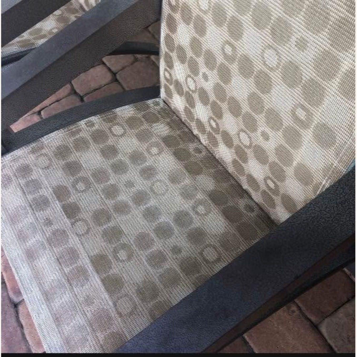 Modern Pair Patio Aluminum Sling Chairs - image-7