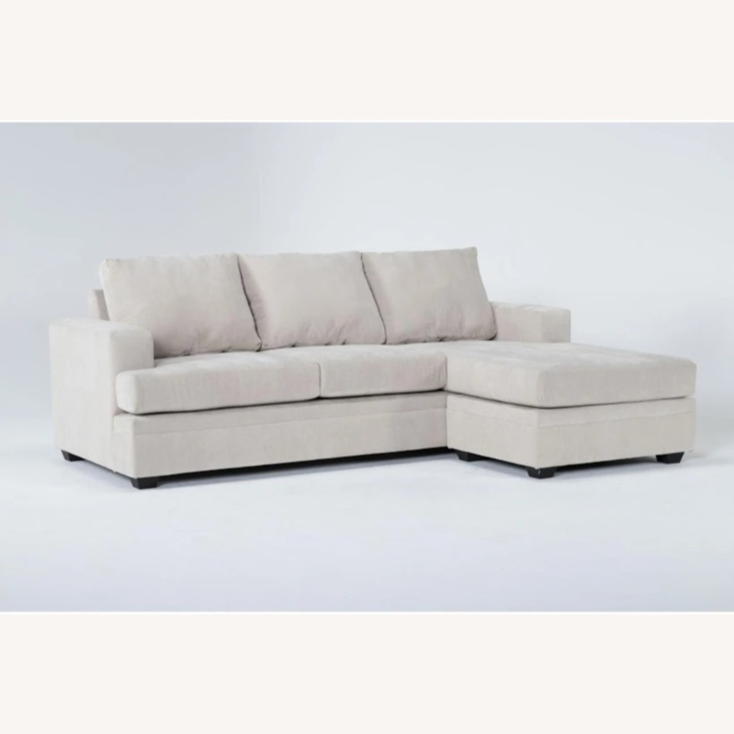 Living Spaces Bonaterra Reversible Sofa Chaise W Storage Ottoman - image-1
